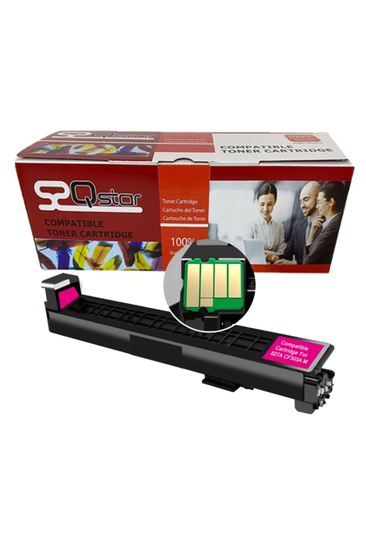 Qstar Hp 827A CF303A KIRMIZI MUADİL TONER M880z A2W75A A2W76A