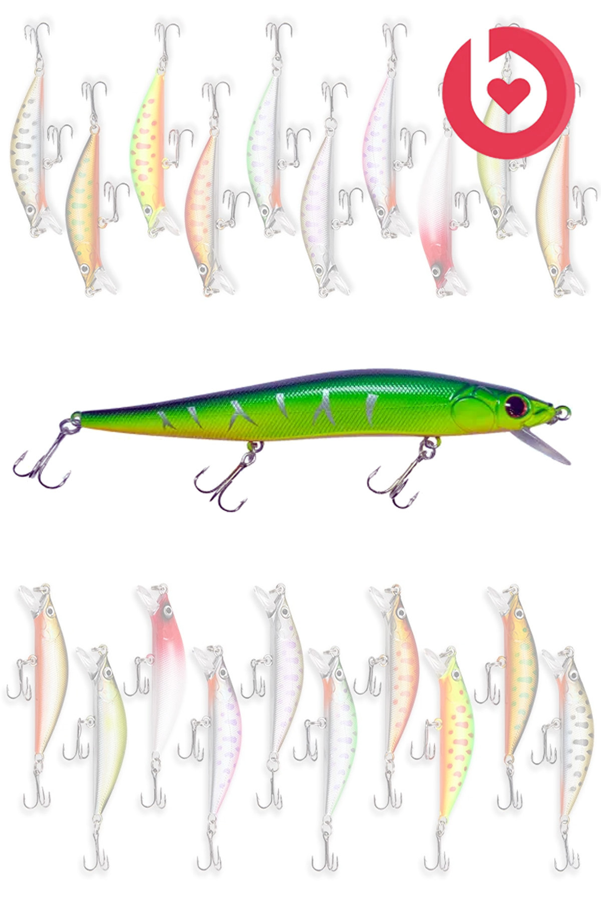 14cm 21g Rapala Fish Bait Behind Lead Fishing Line Bait Set Carbon Steel Needle 5 Colors
