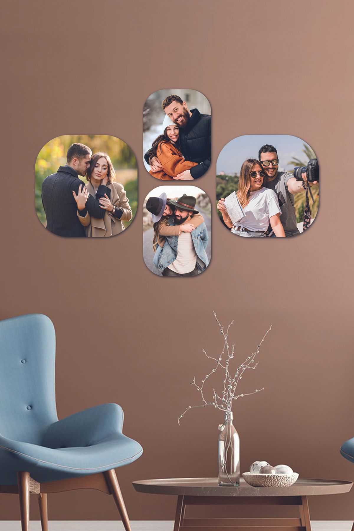 Fotomcity 4 Parçalı Dekoratif MDF Tablo Seti