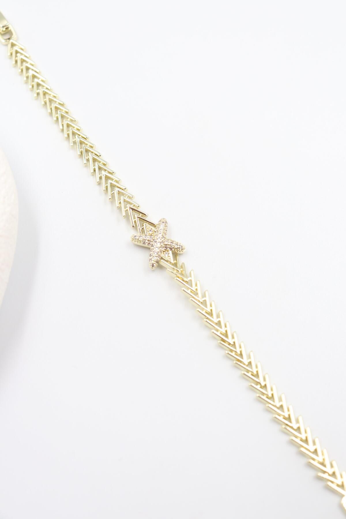 BY CANSU ACCESSORİES Maristella Gold Bileklik (14k)
