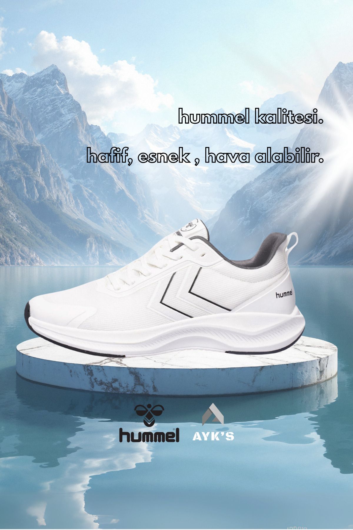 hummel Hafif Esnek Unisex Beyaz Spor Ayakkabı Hml