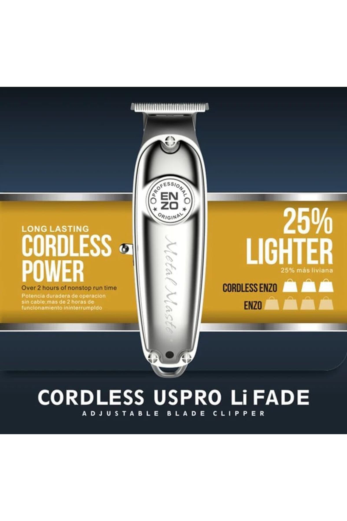 ENZO-EN-1920 Cordless Hair Clippers with LCD Display - Intl Version 2