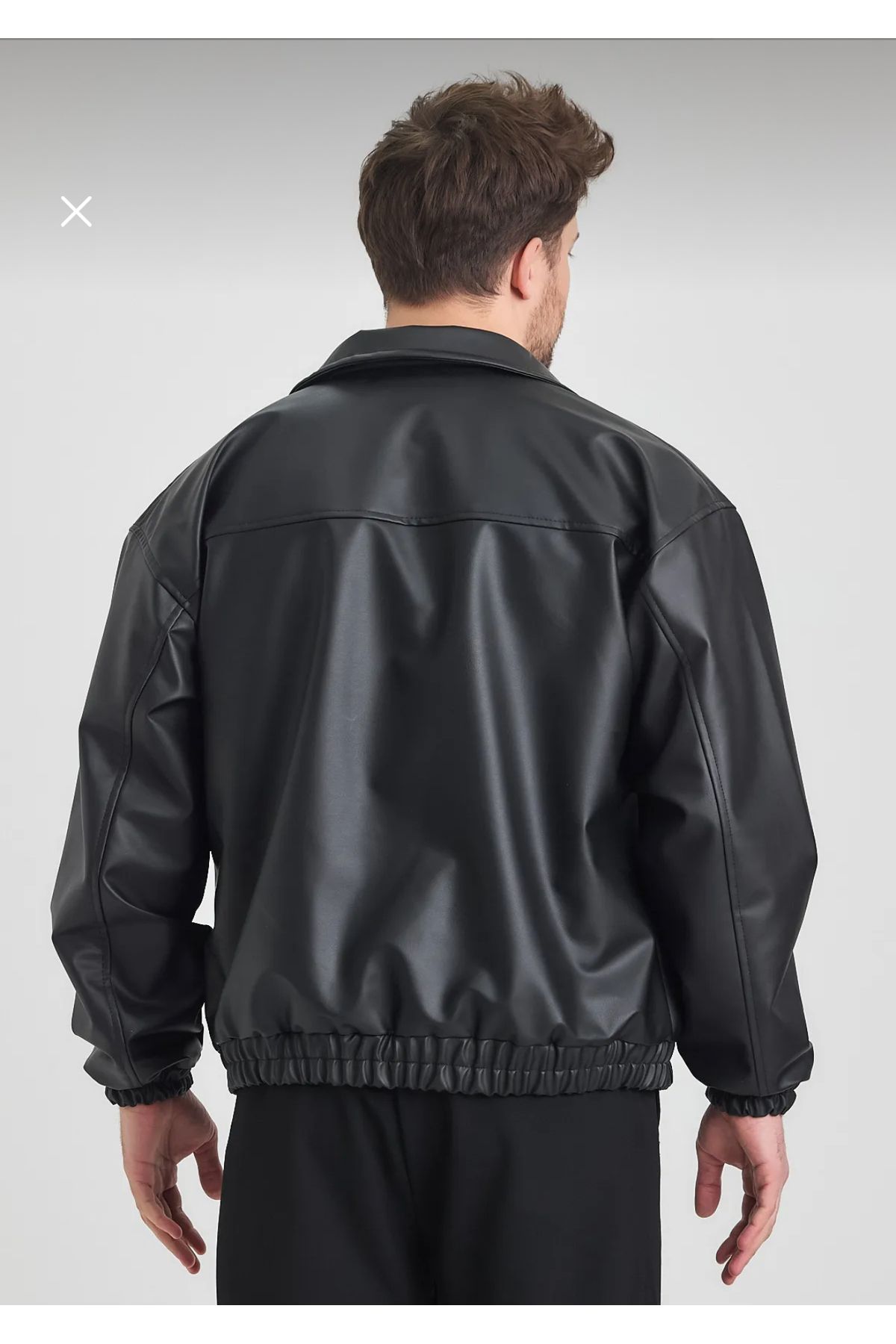 BILL Erkek oversize deri ceket