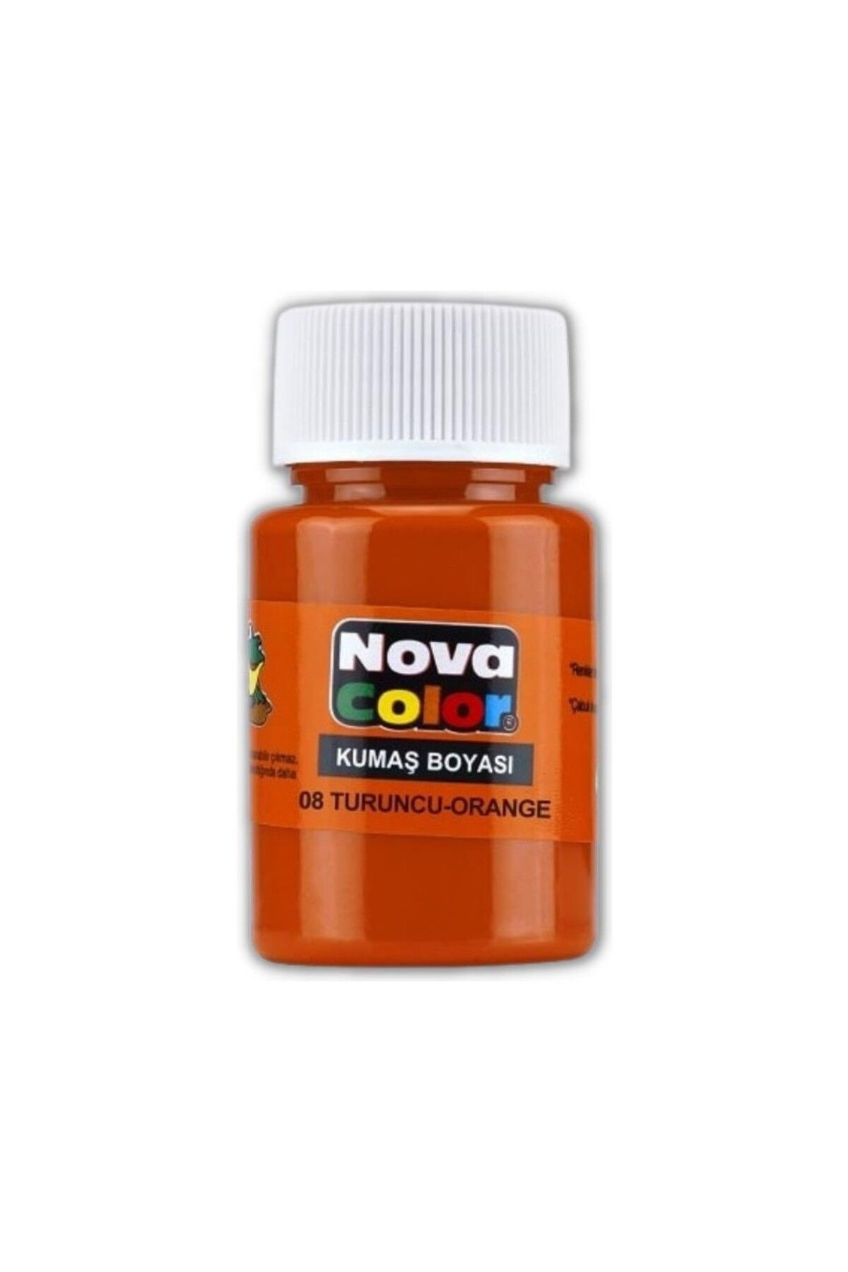 Nova Color Kumaş boyası, canlı renkler, solmaz, tişört, çanta, tekstil boyası-Turuncu Renk 30ml-1 Adet