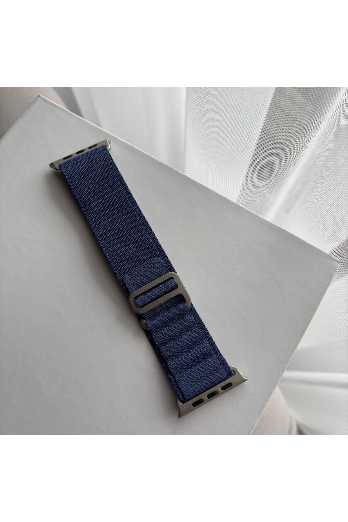 sayecase Apple Watch 6/7/SE/8/9 Serisi Uyumlu 42-44-45-49 MM Kumaş Kordon