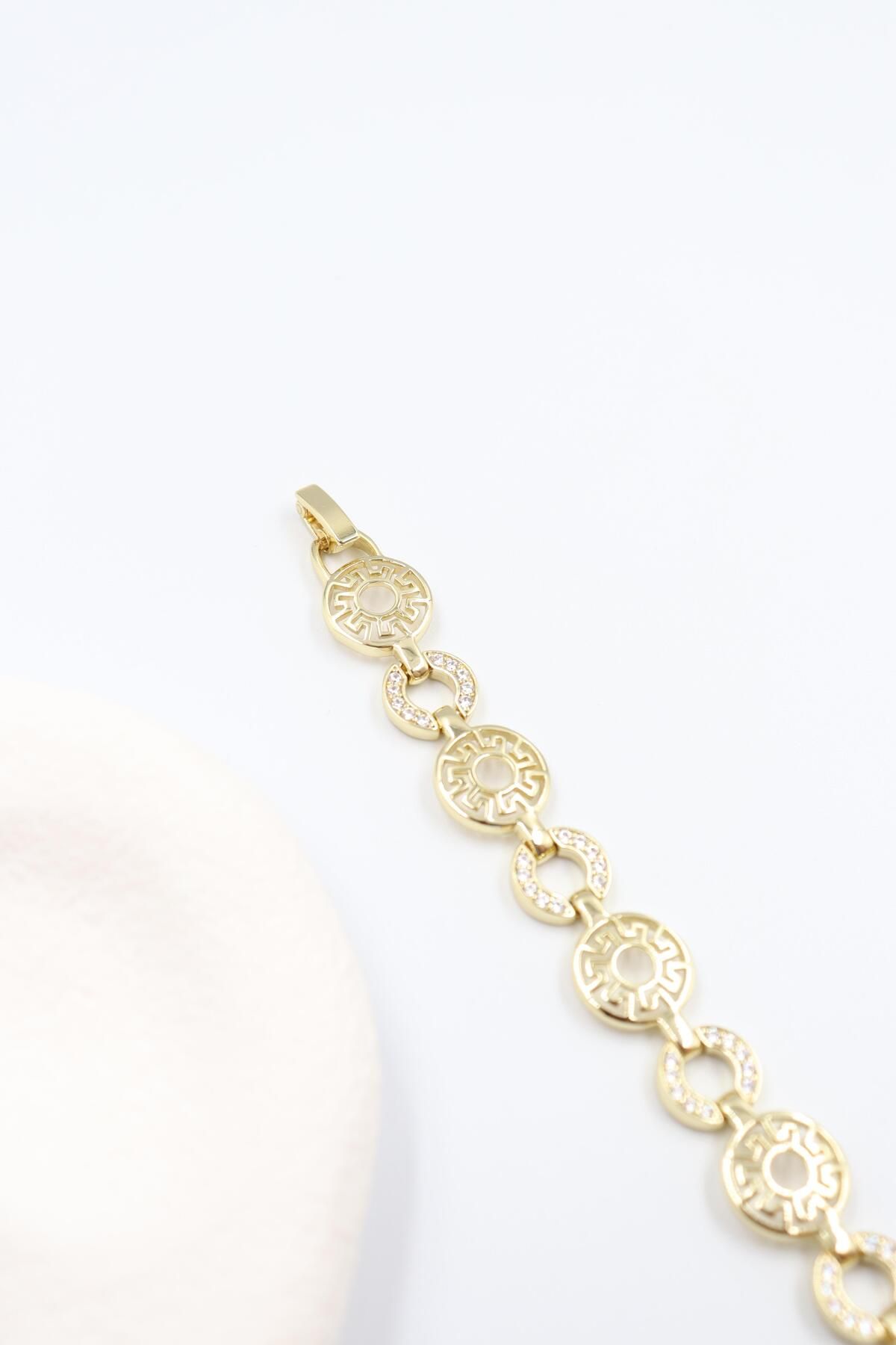 BY CANSU ACCESSORİES Esmeralda Gold Bileklik (14k)