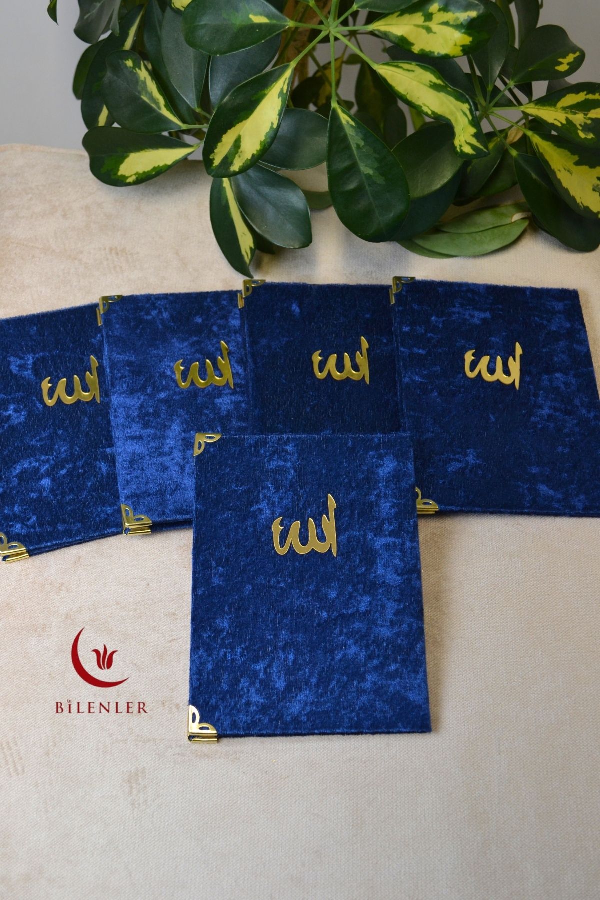 Bilenler Kadife Kapaklı Allah Lafızlı 5 Adet Ekonomik Yasin Kitabı - 12x17 cm, 80 Sayfa Bebek Hediyelik