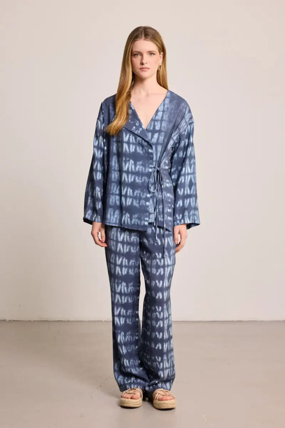 Gusto Kelebek Koleksiyonu Batik Pantolon - Mavi