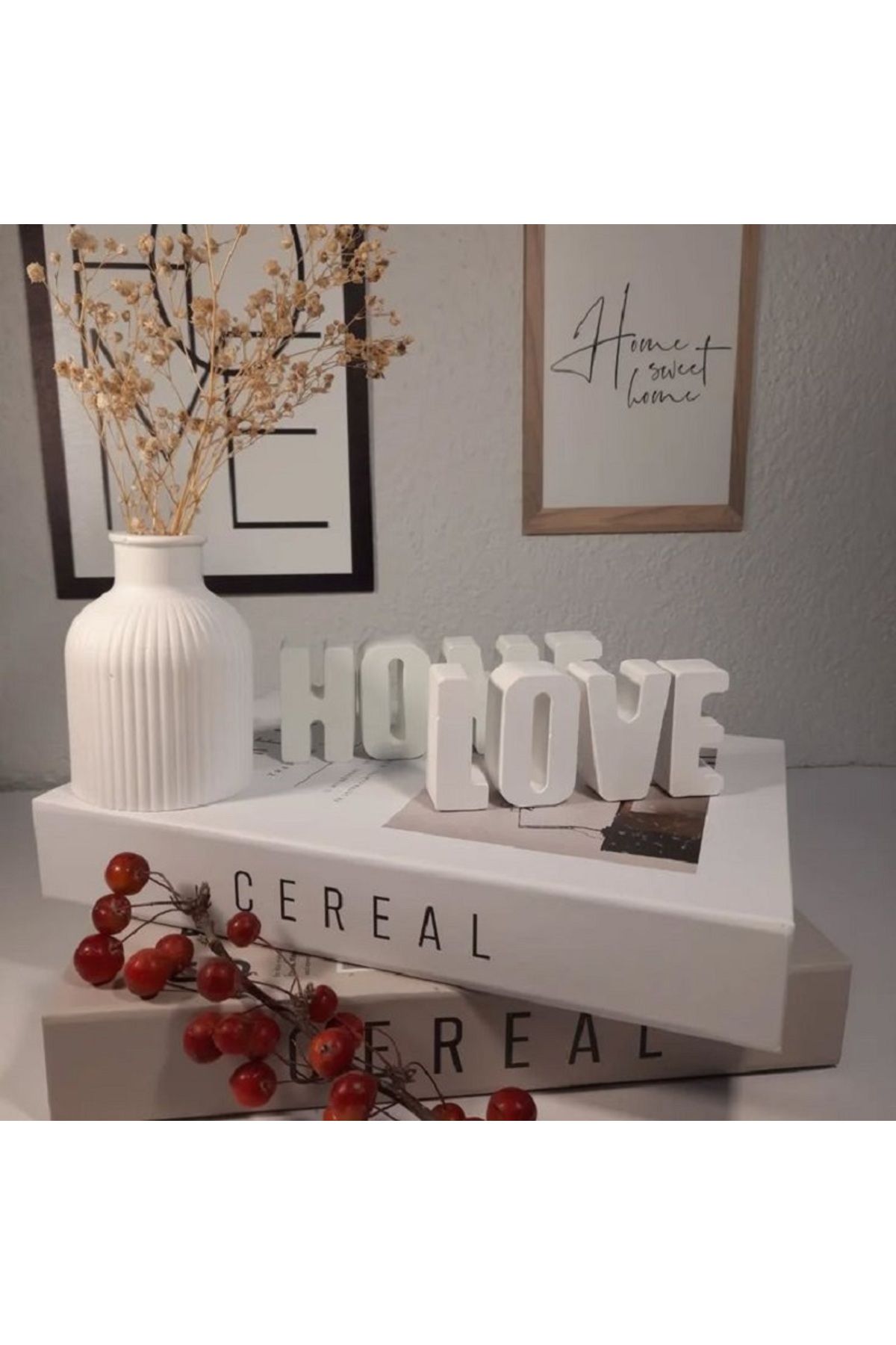 Le Majeur Dekoratif Home ve Love Yazılı Biblo Dekoratif Eşya