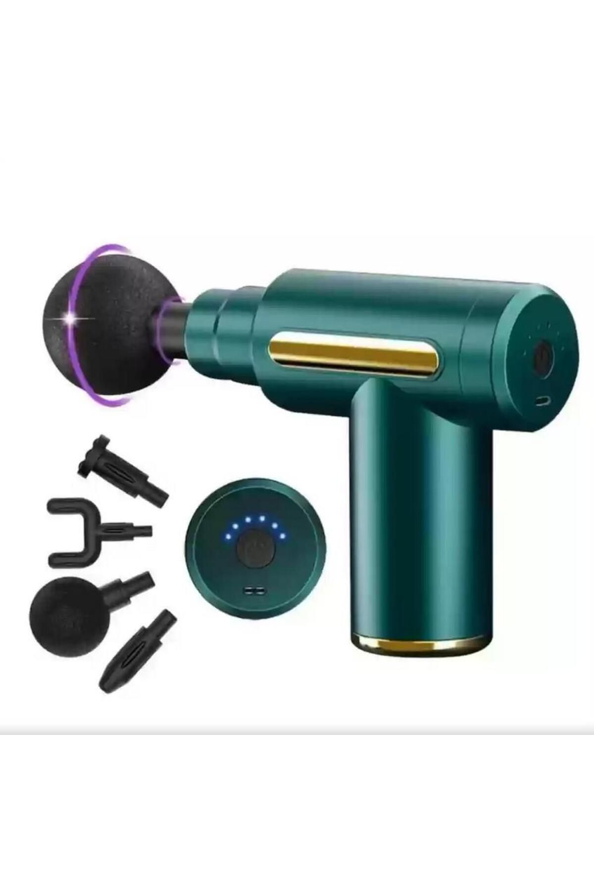 ZhlTools 4 Masaj Başlıklı Titreşimli Şarj Edilebilir Küçük Masaj Aleti – Masaj Tabancası