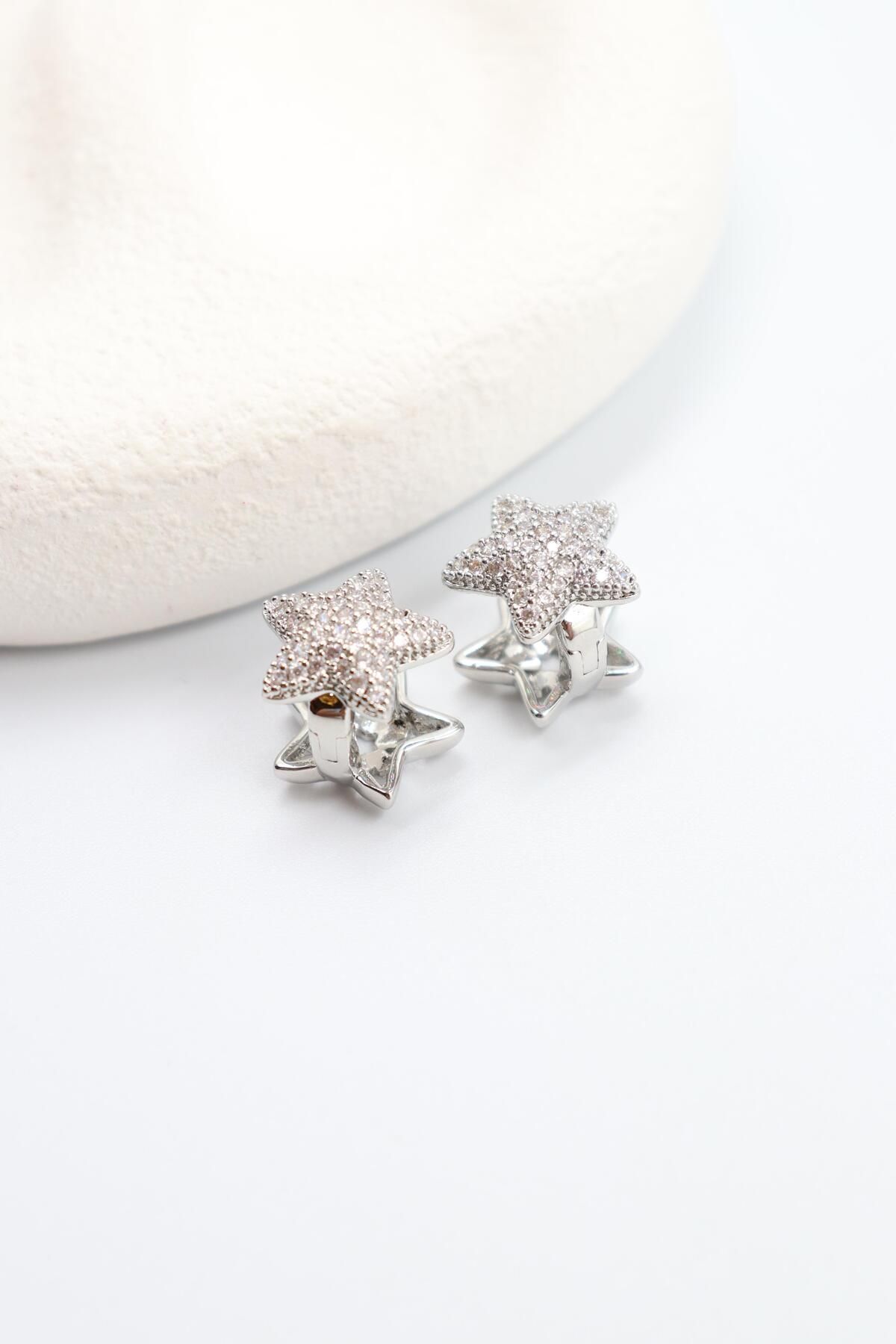 BY CANSU ACCESSORİES Letizia Silver Küpe