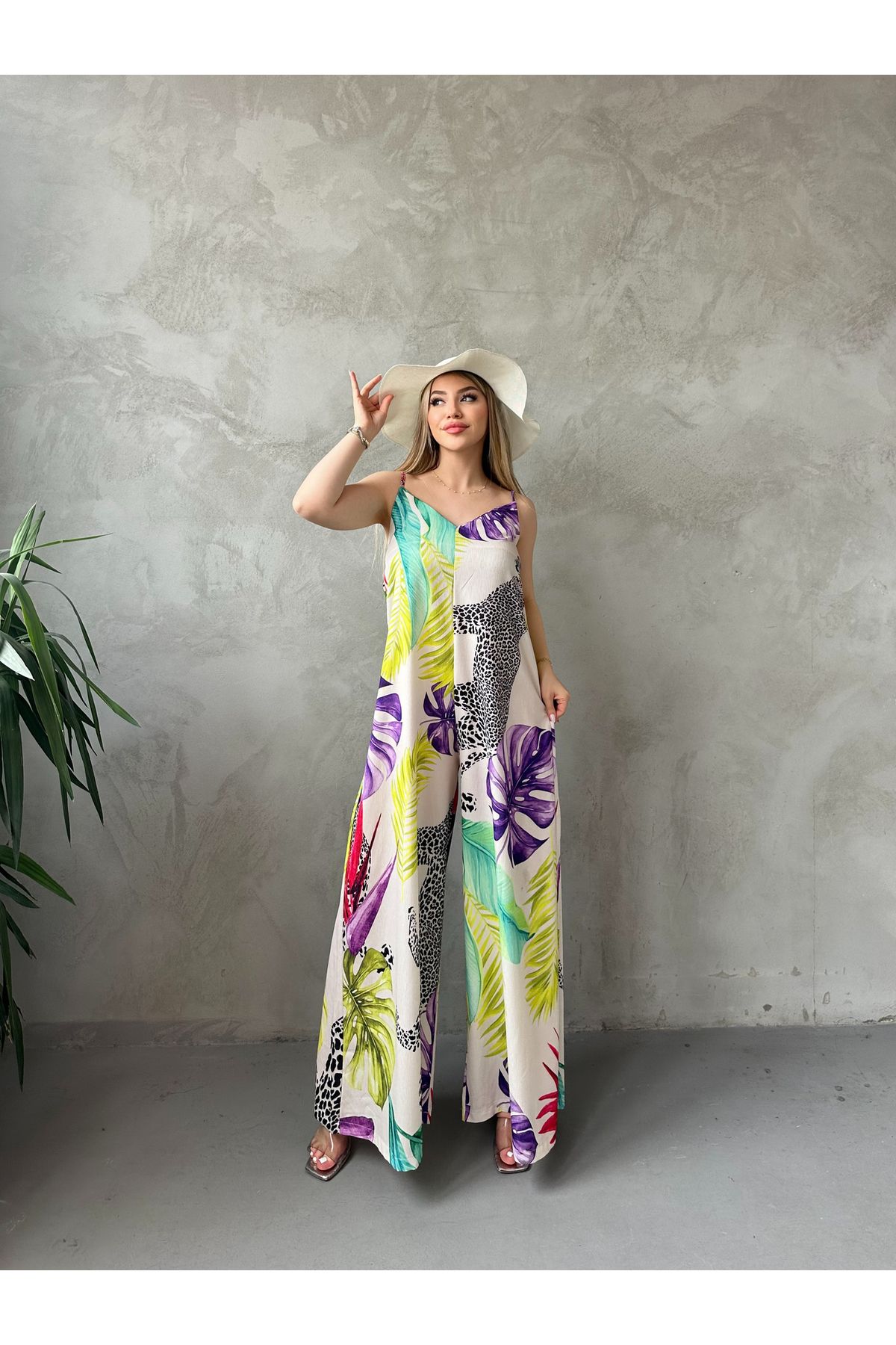 SewStil DESENLİ RAHAT KALIP TULUM