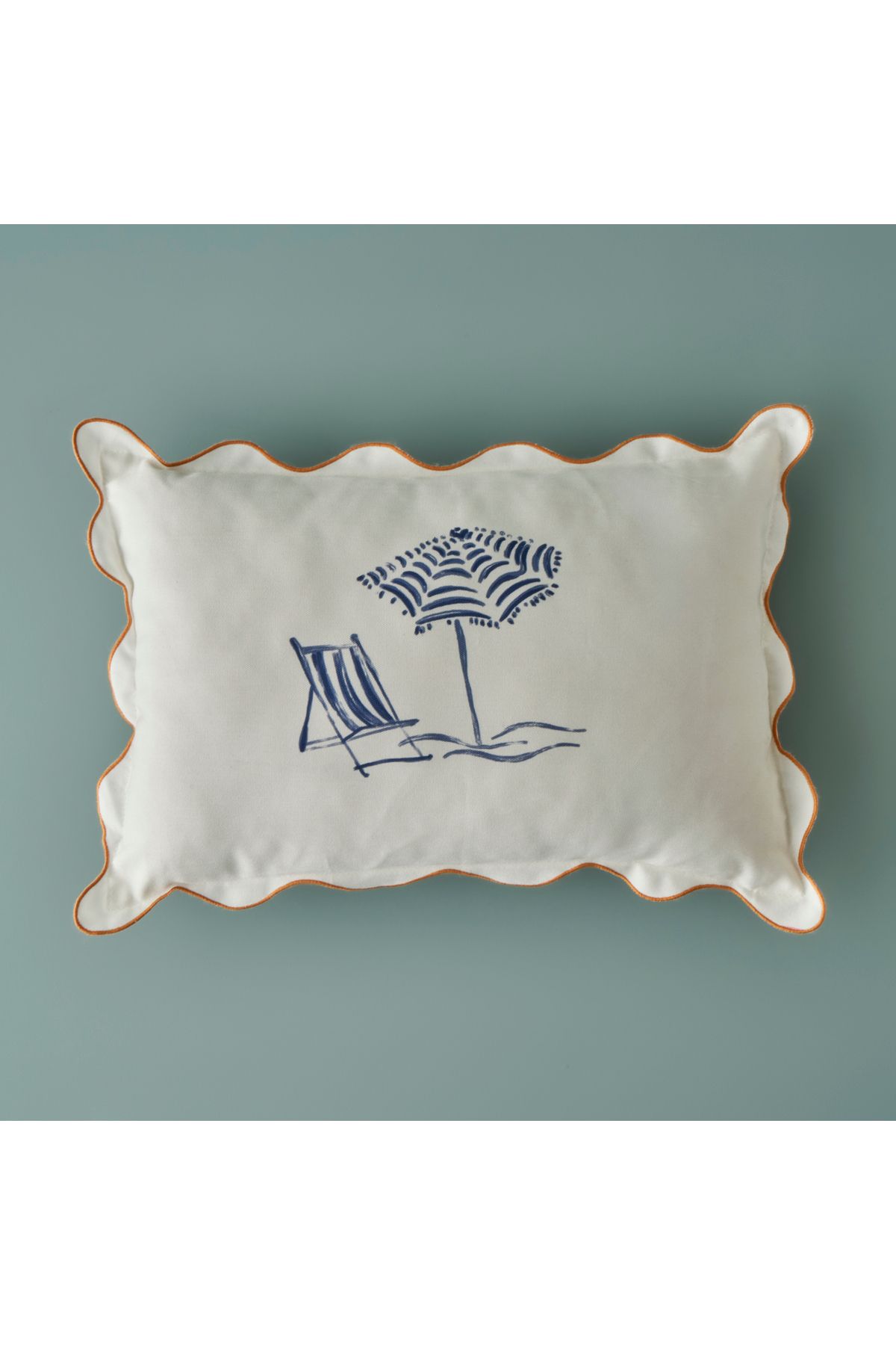 Bella Maison %100 Pamuk Marine Scallop Kırlent Kılıfı Beyaz (35x50 cm)