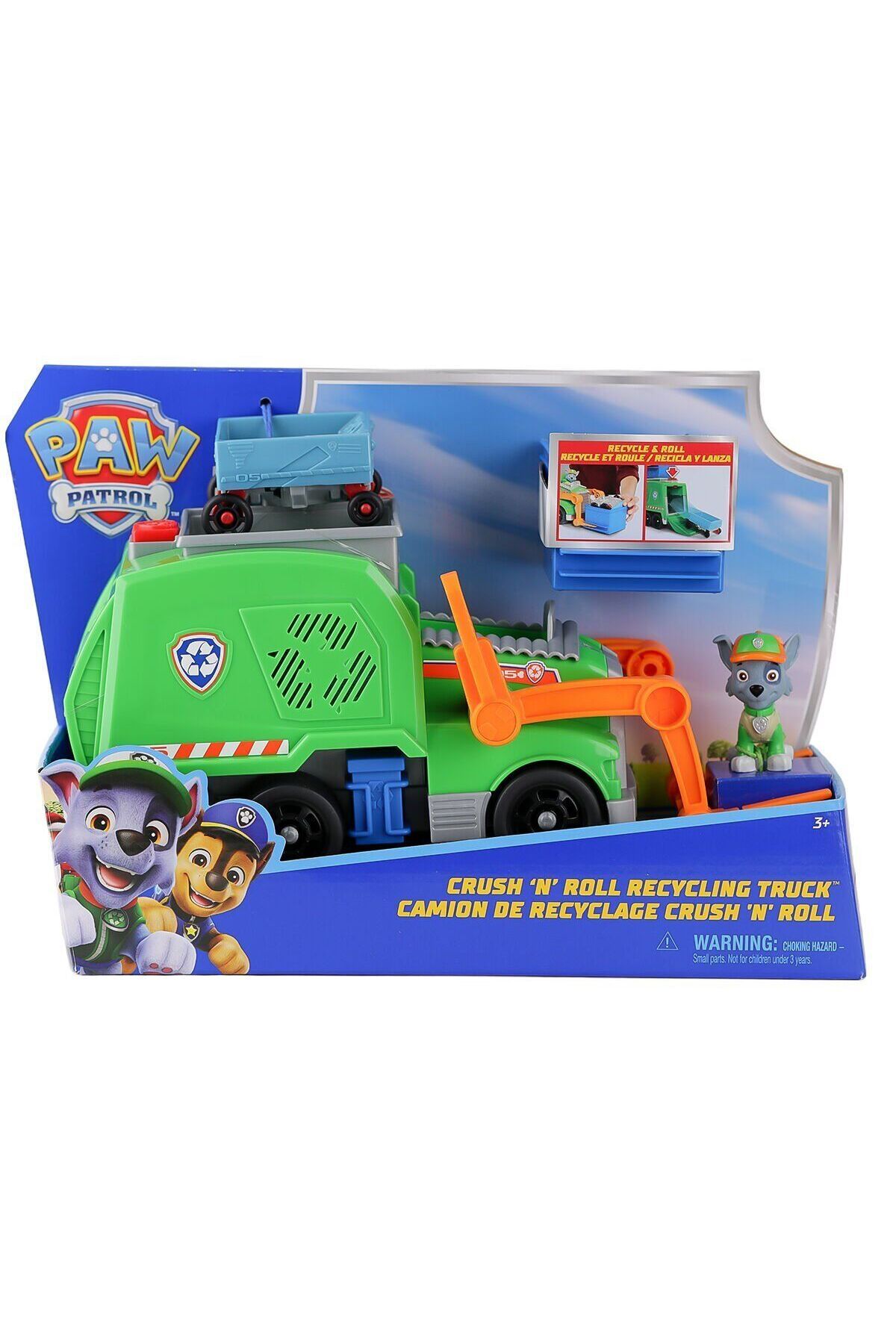 Spin Masters SPM-6071248 PaW Patrol Rocky ile Crush N Roll Geri Dönüşüm Kamyonu