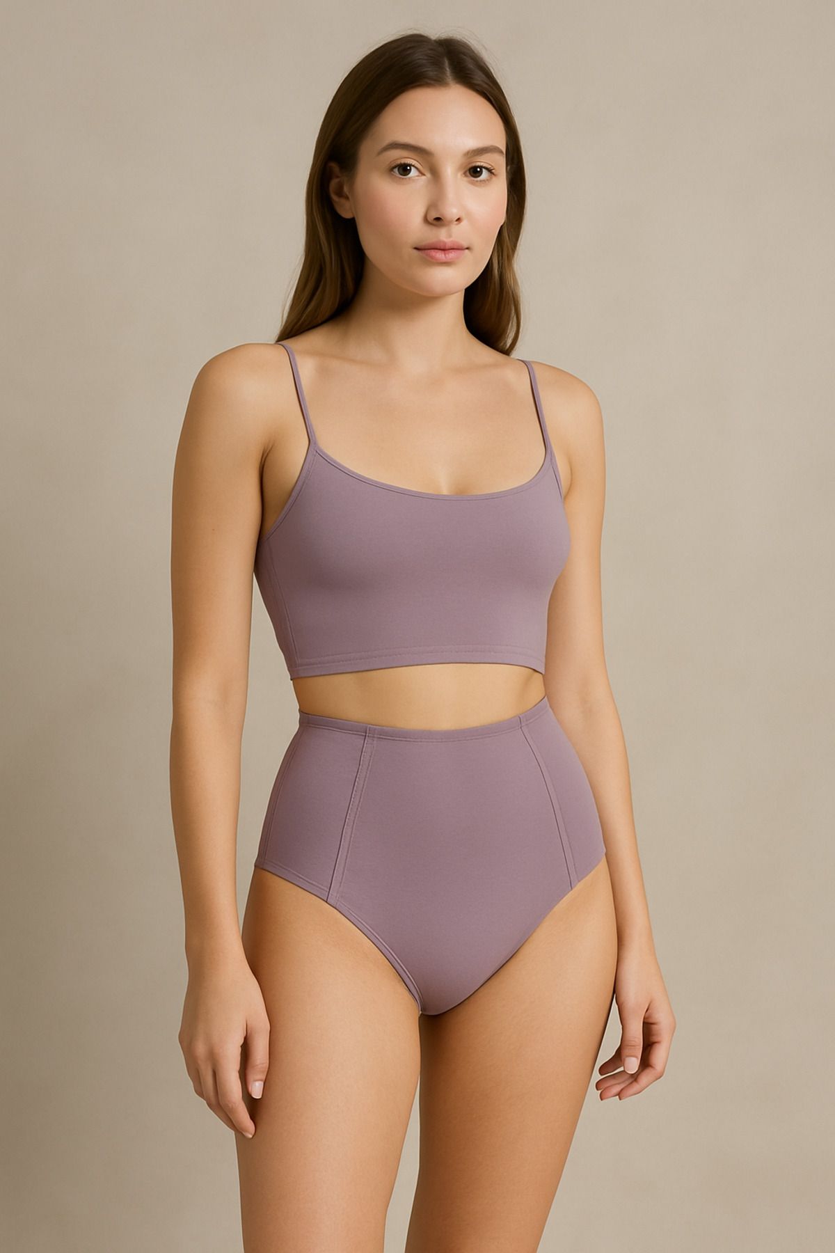 BRNCY Lila Sculptfit Yüksek Bel & Toparlayıcı & Şekillendirici Bikini Altı