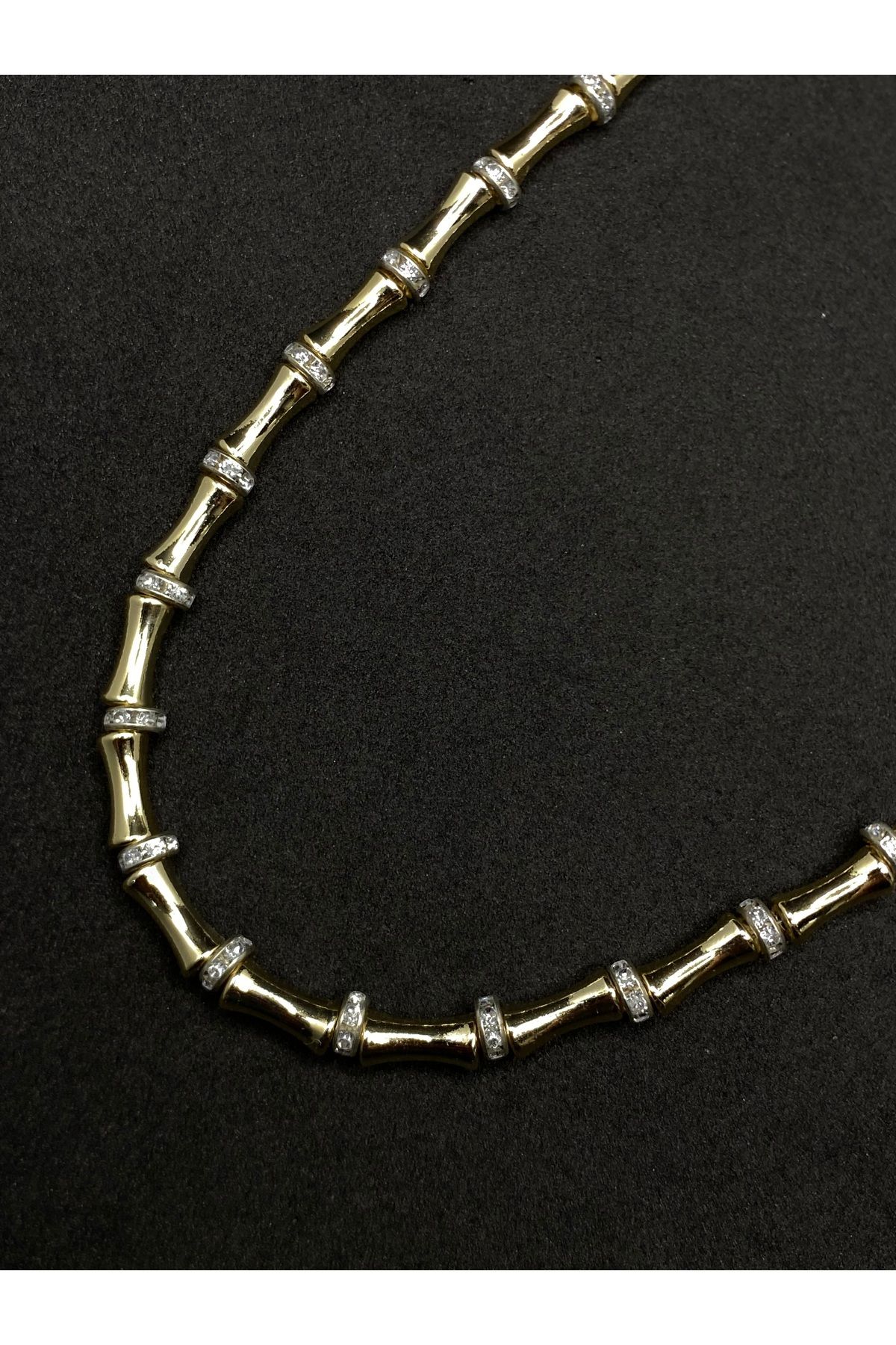 Jiji Jewelery Şık Modern Yazlık Altın ve Gümüş Renk Paslanmaz Çelik Kolye
