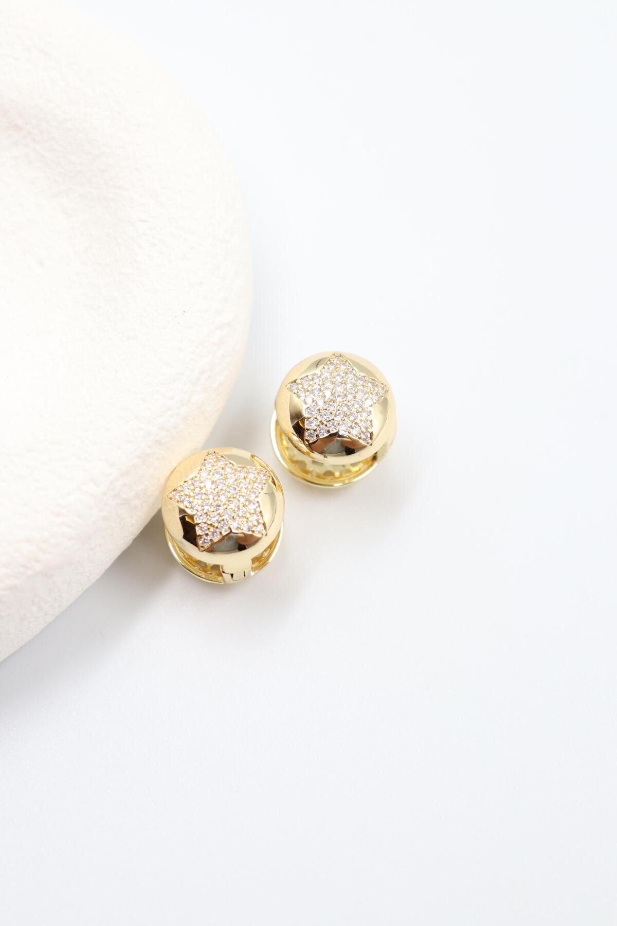 BY CANSU ACCESSORİES Claudia Gold Küpe (14k)