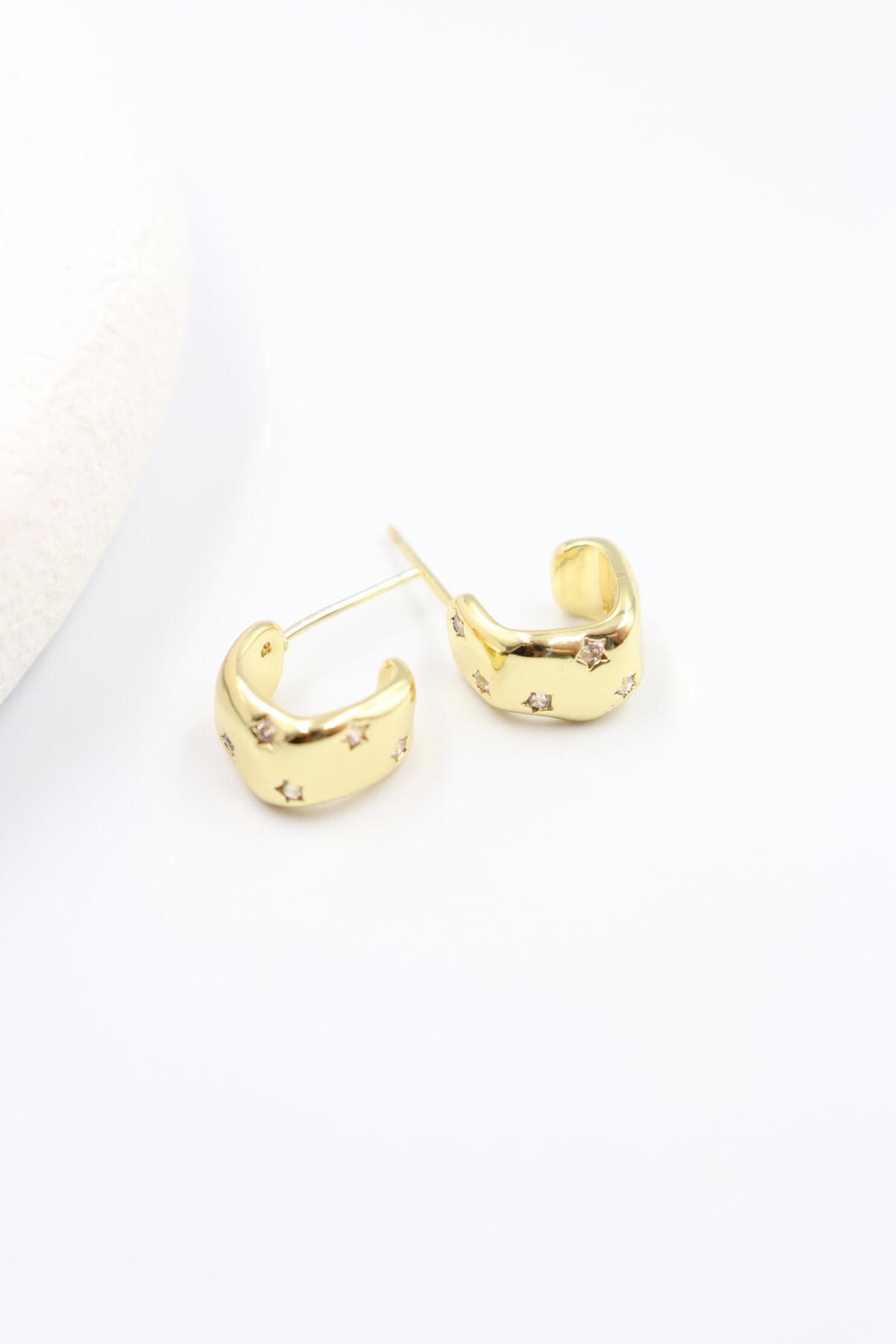 BY CANSU ACCESSORİES Camilla Gold Küpe (14k)
