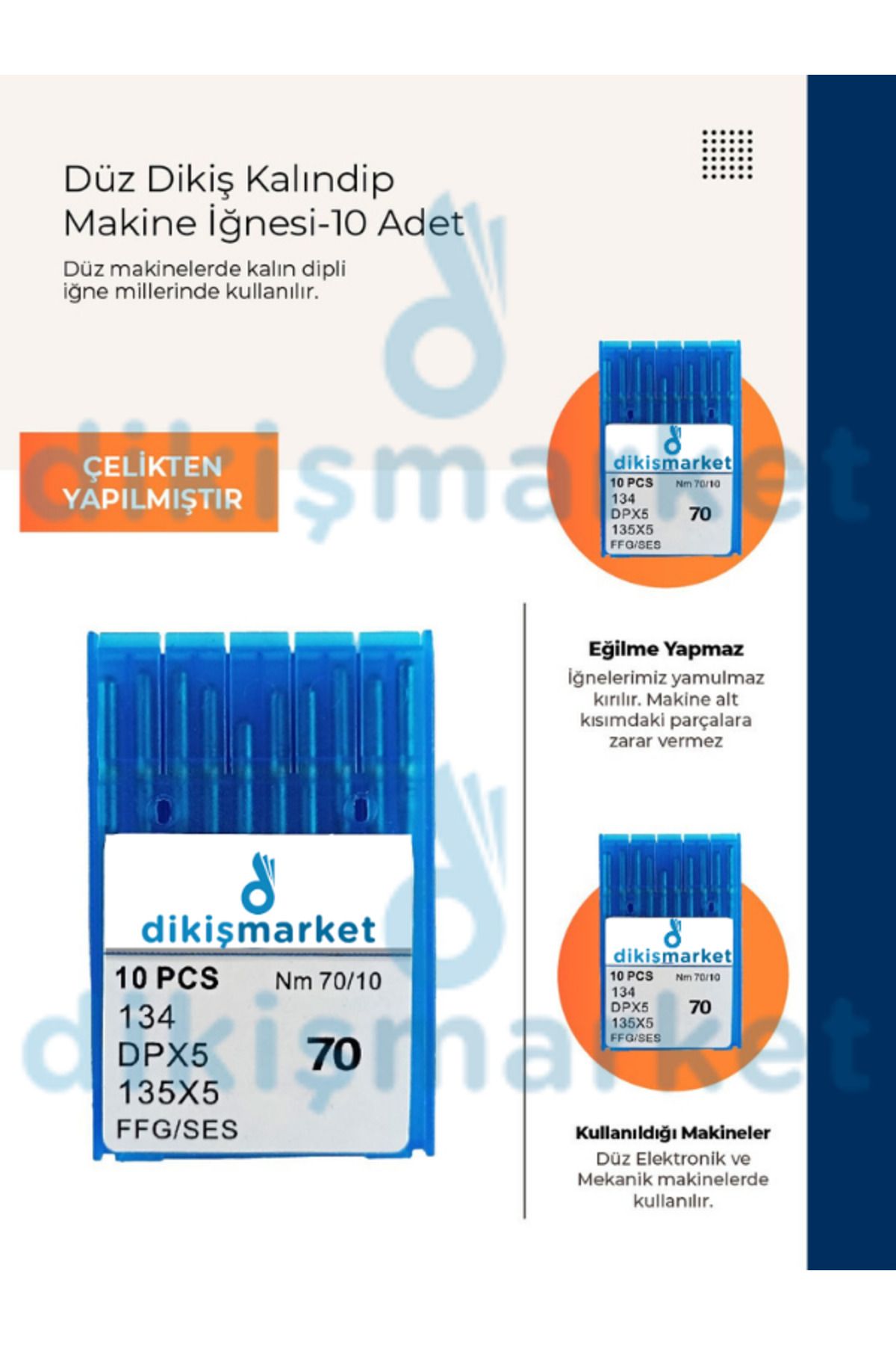 dm dikişmarket Singer Brother Jukı Sıruba Typıcal SANAYİ Konfeksiyon Terzi Düz Makine İğnesi Kalın Dip