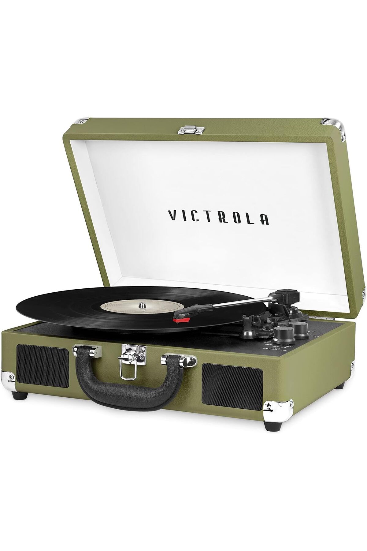 Victrola Vintage 3 Hızlı Bluetooth Taşınabilir Bavul Plak Çalar Dahili Hoparlörlerle