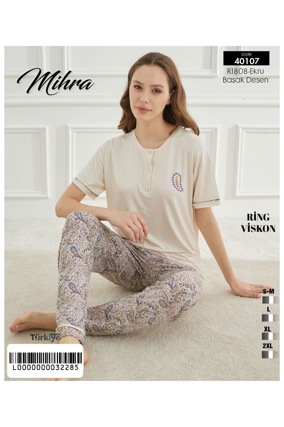Mihra Kısa Kol Pijama Takımı