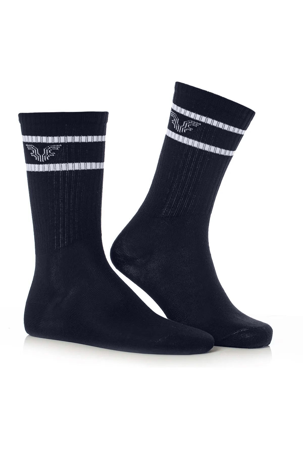 aradimtaradim Unisex Pamuklu Uzun GLacivert Tenis Çorap 0315