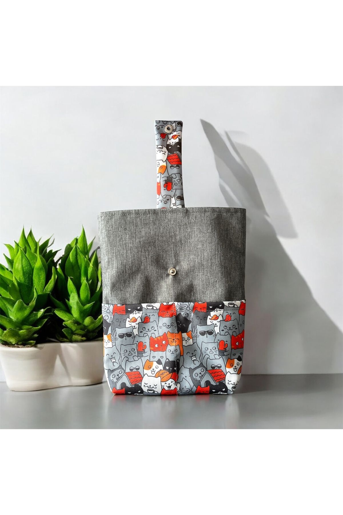 Moserini-Cat Patterned, Pocketed, Book Bag/Case Multi-Purpose Bag, Organizer - Catlantis 2