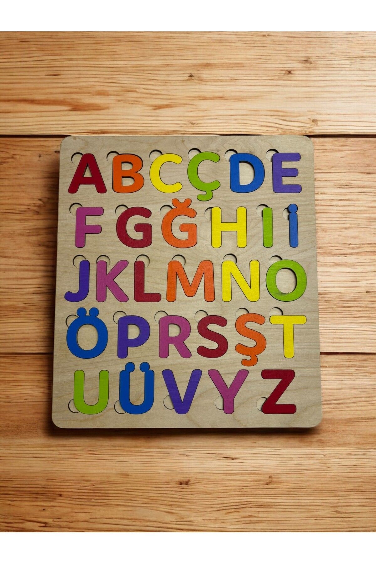 Mind of Toys Harfler Gökkuşağı Puzzle, Bul-tak Puzzle, Renkli Puzzle, Harf Öğrenimi, Montessori Öğrenme
