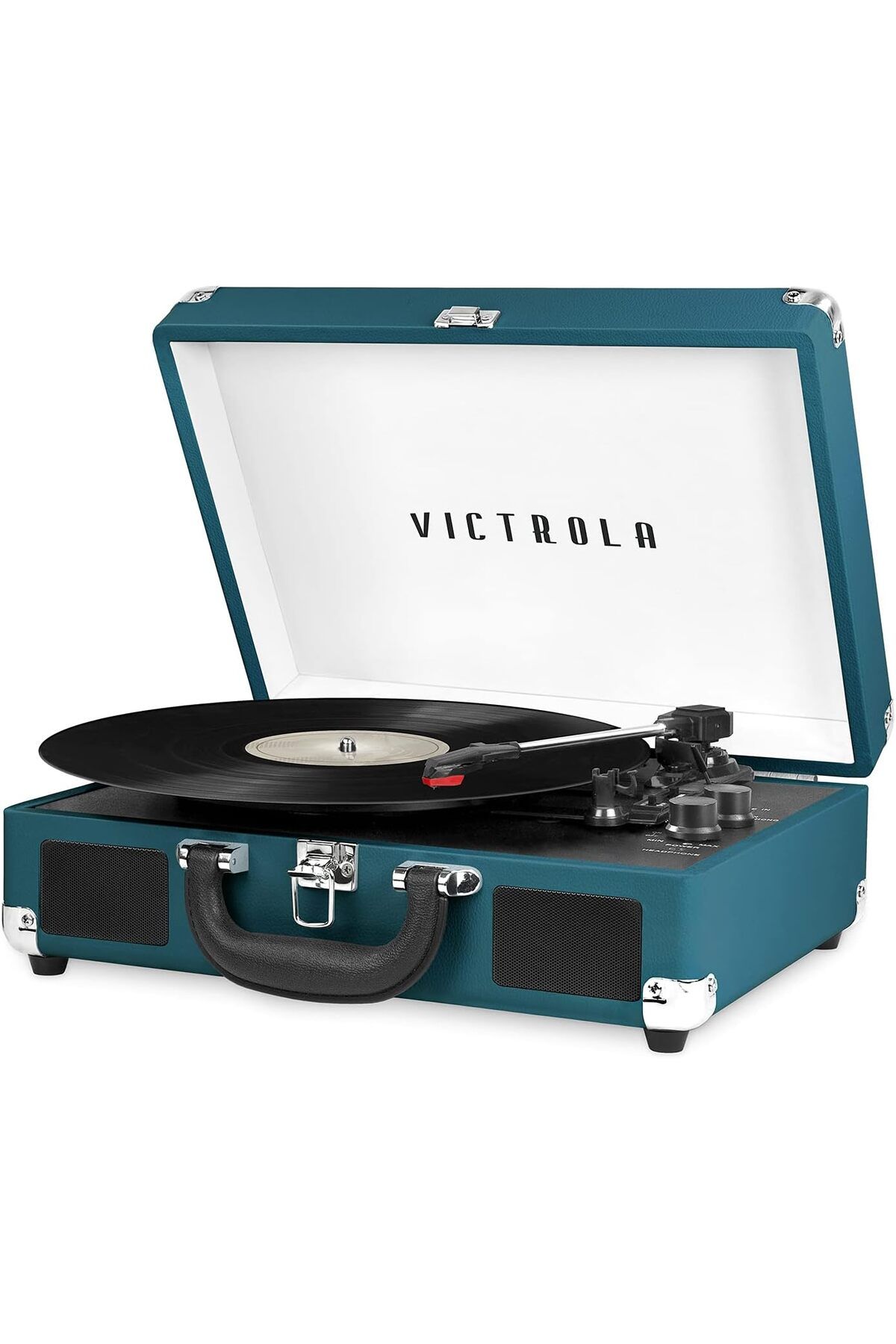Victrola Vintage 3 Hızlı Bluetooth Taşınabilir Bavul Plak Çalar Dahili Hoparlörlerle