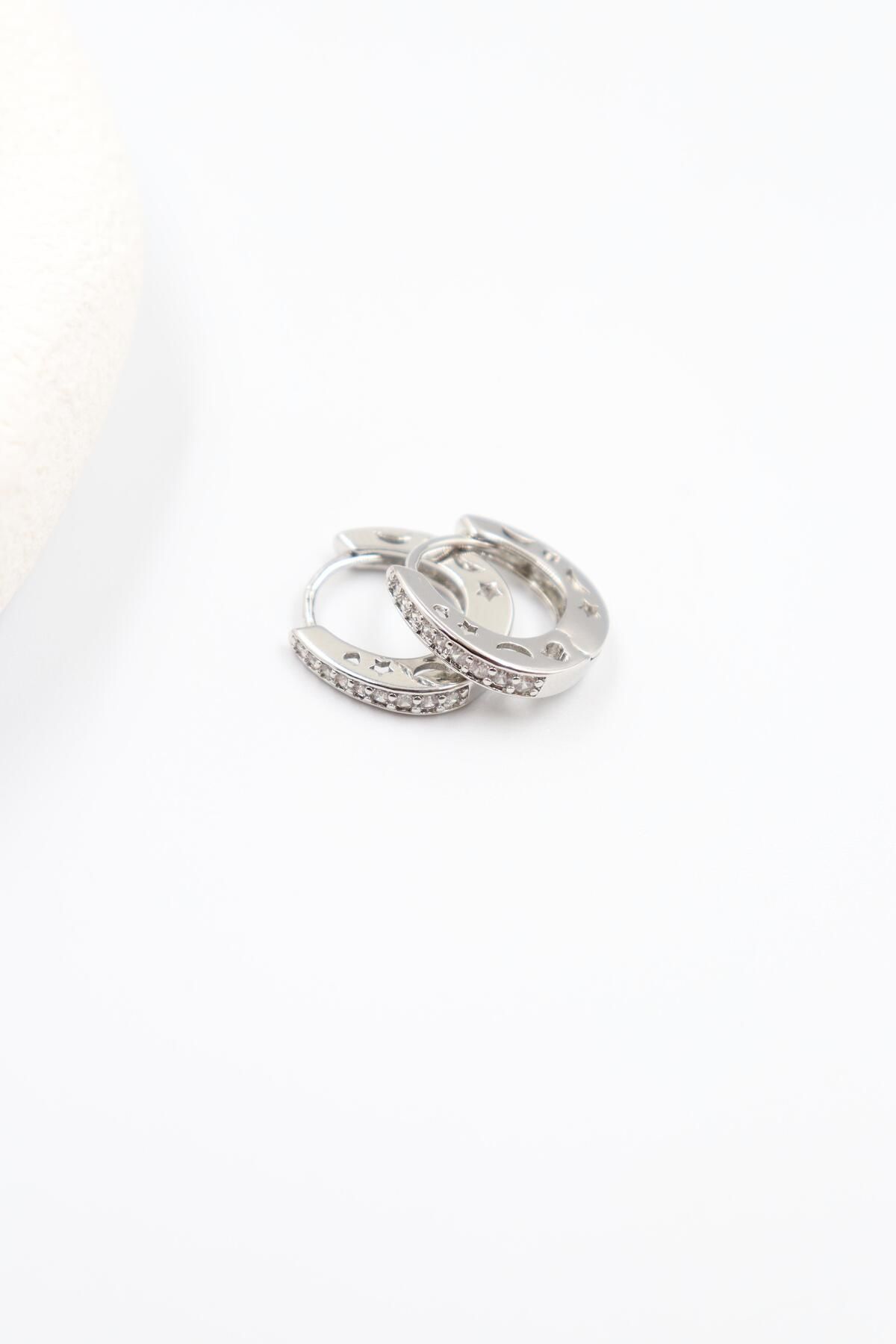 BY CANSU ACCESSORİES Liliana Silver Küpe