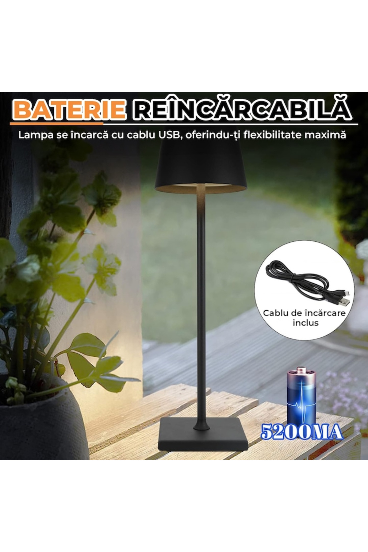 varioshop-VarioShop® rechargeable touch LED table lamp, ambient lamp with touch control, sleep function 7