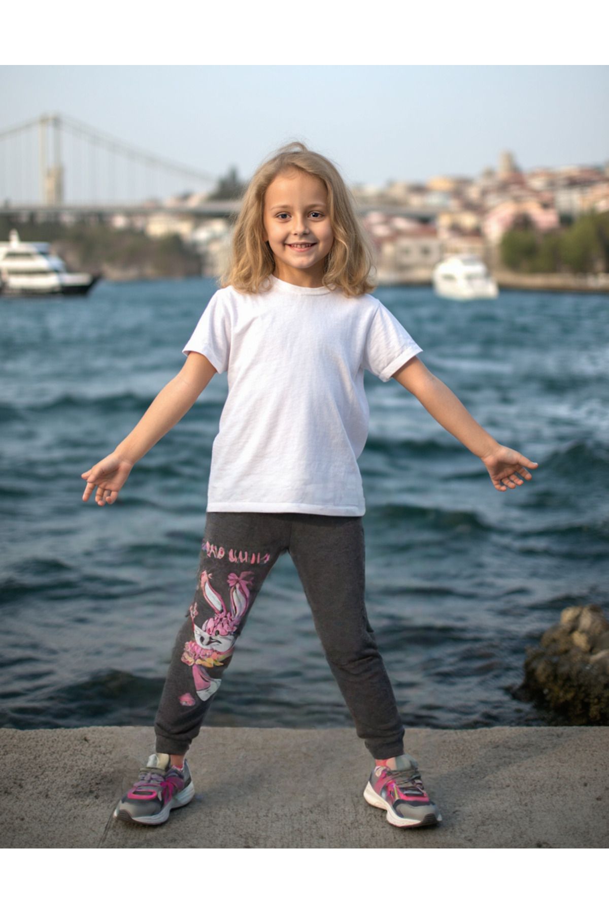 almira anne bebek Kız Çocuk  Desenli Pamuklu Tayt - 2-6 Yaş Çocuklar İçin Rahat Ve Şık Giyim Seçeneği