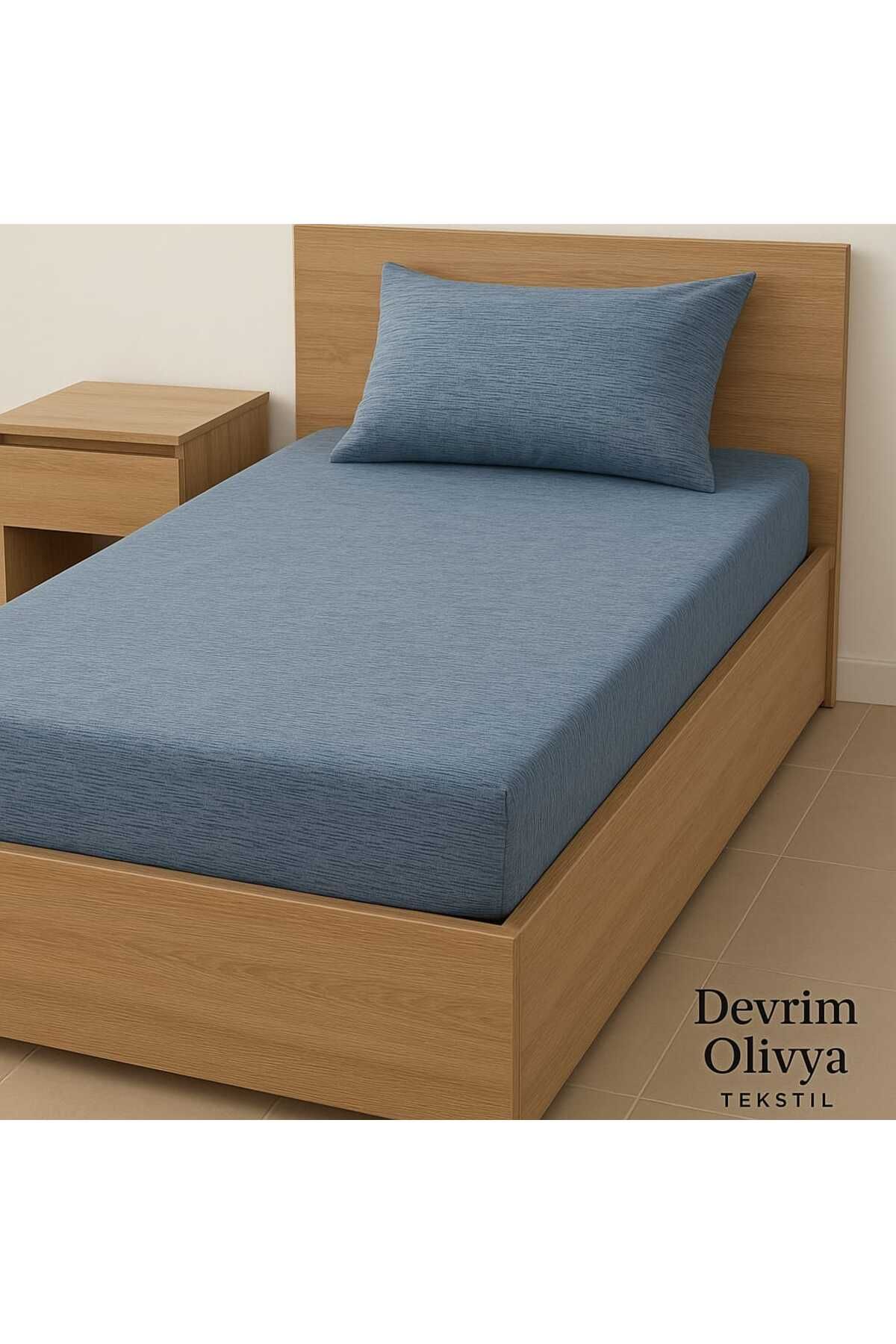 DEVRİM OLİVYA TEKSTİL Lüks 1. Sınıf %100 Pamuklu Tek Kişilik Lastikli Çarşaf