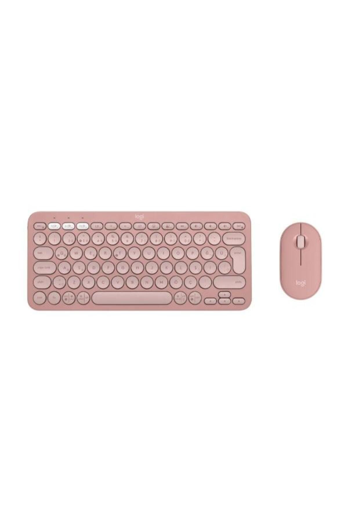 logitech Pebble Keys 2 K380s Bluetooth Klavye+Logitech M350s Pebble 2 Kablosuz Sessiz Mouse