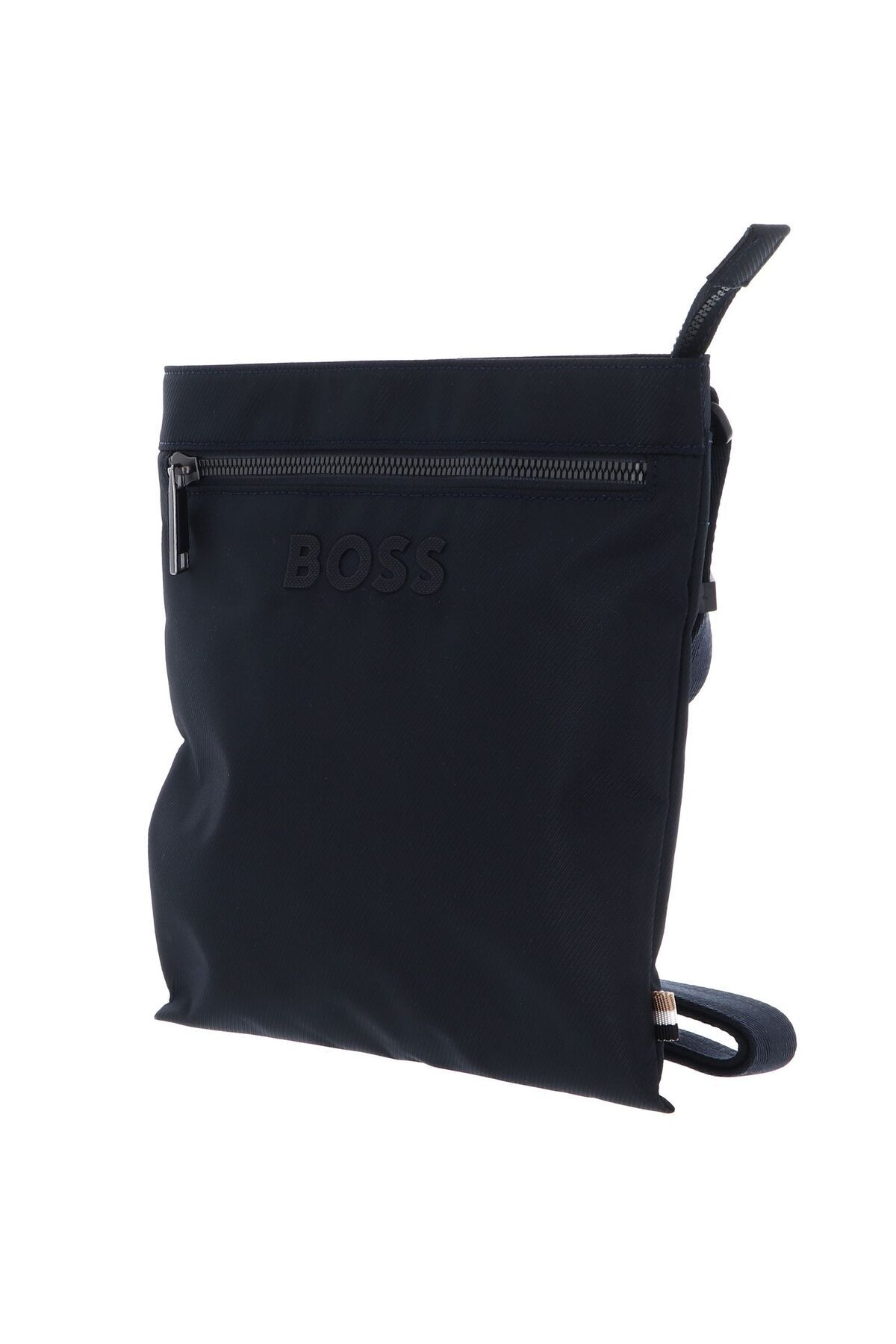 کیف شانه ای مردانه بند قابل تنظیم آرم با آبی زیپ سرمه‌ای 50511930 405 BOSS