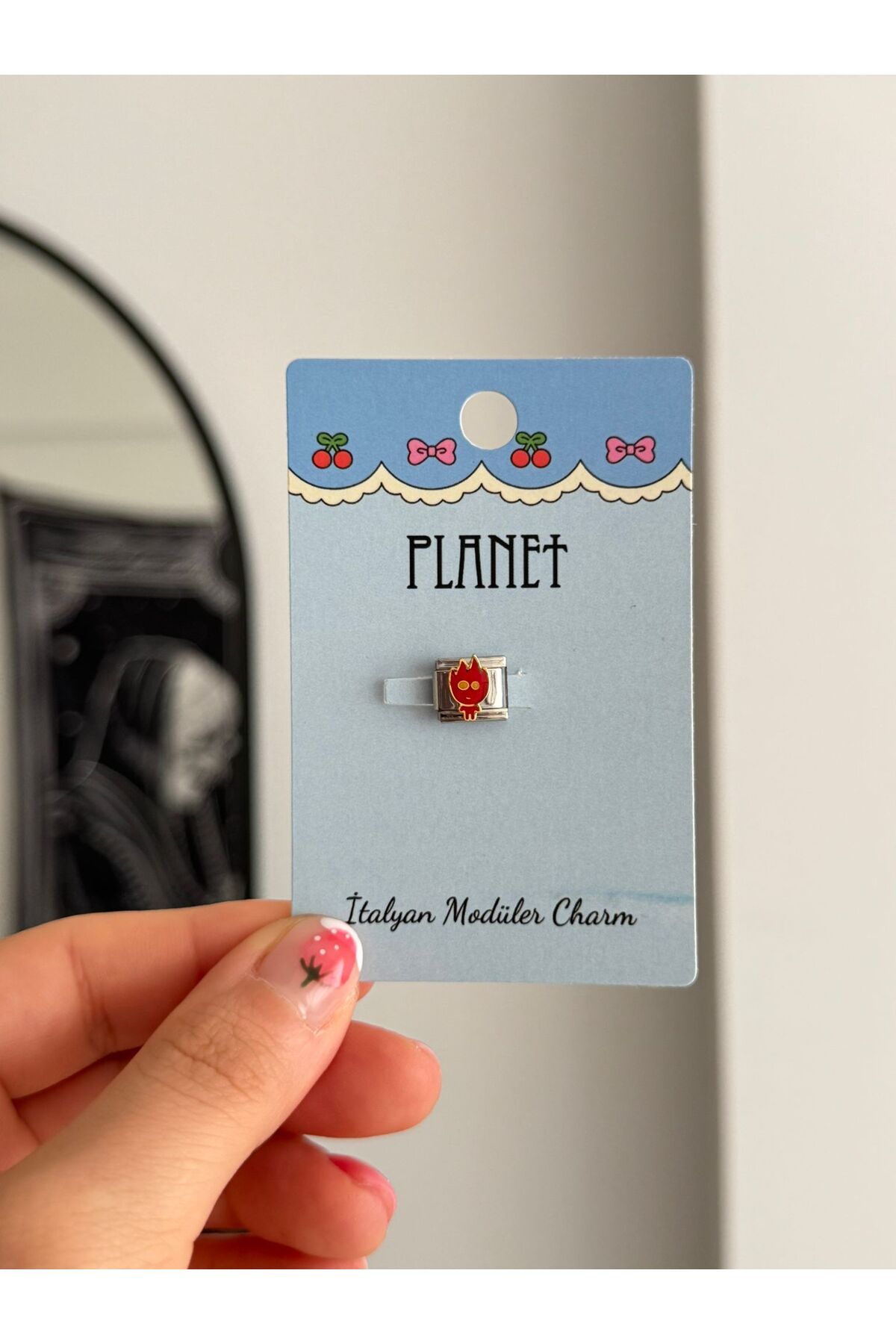 Planet Butik Ateş Kartlı İtalyan Charm