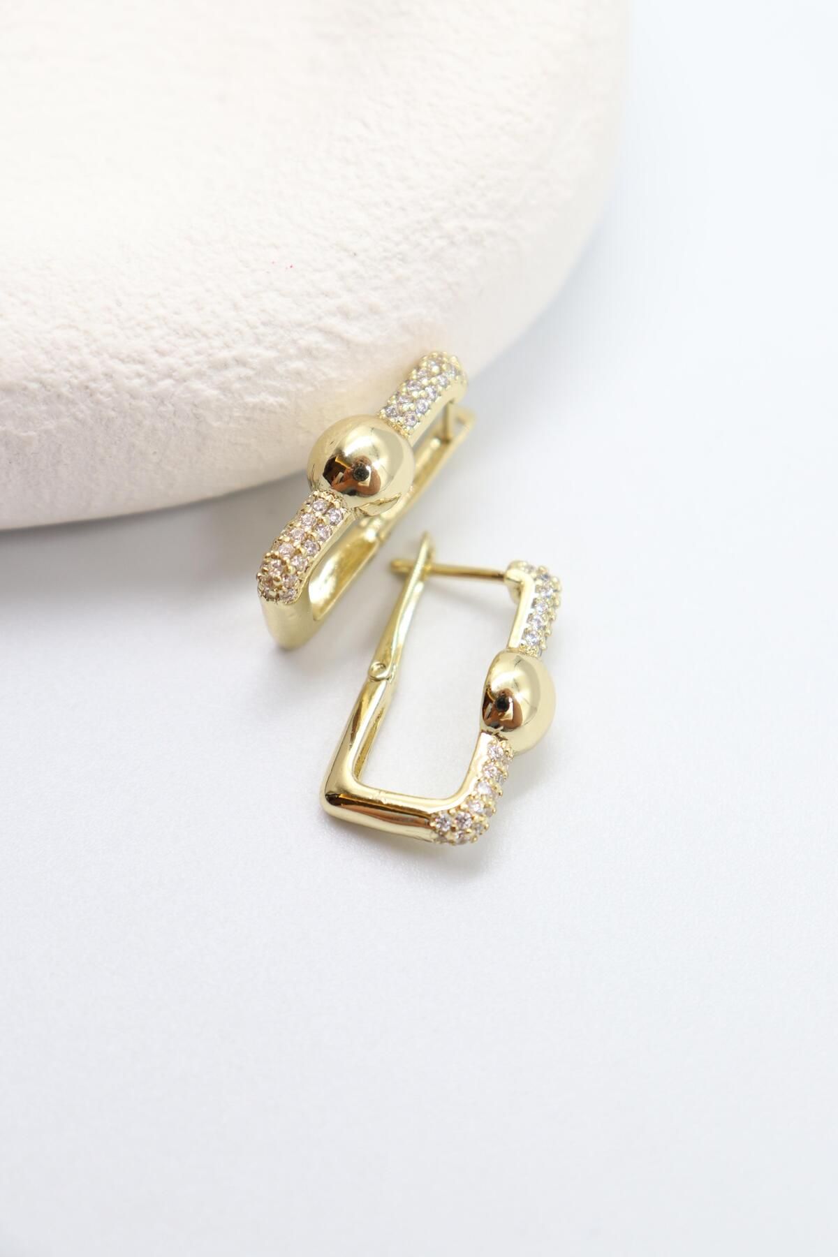 BY CANSU ACCESSORİES Annalisa Gold Küpe (14k)