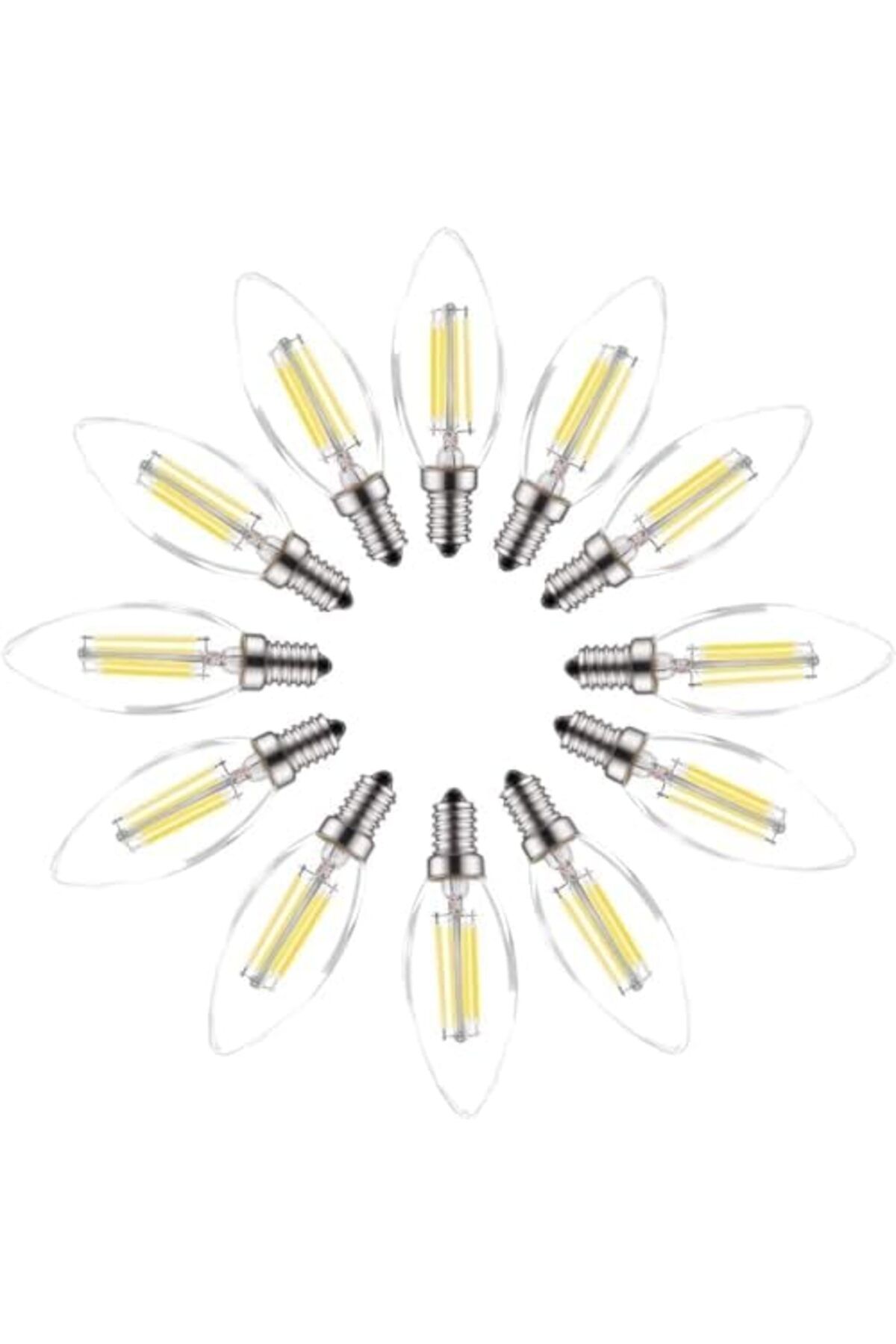 modi-E14 4W Pack 10 Candle Bulb 40 Watt Equivalent LED Filament Light Bulbs Non-Dimmable Soft WW Cla 1