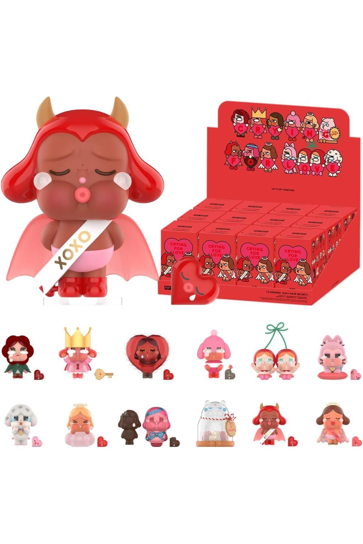 Pop Mart Crybaby Crying for Love Serisi, Tam Set Koleksiyon Figürleri, Aksiyon Figürler