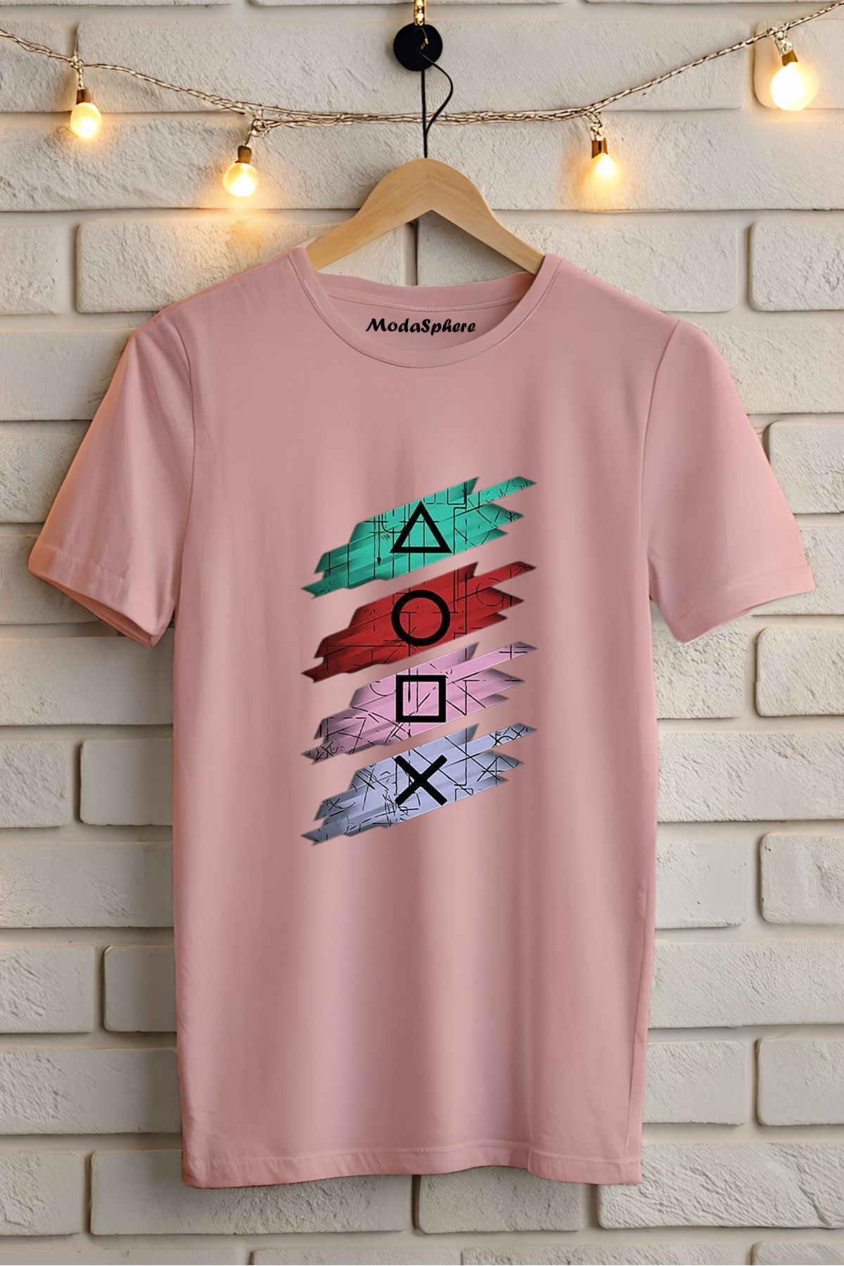 ModaSphere Squid Game Sembol Baskılı Unisex Oversize Tişört