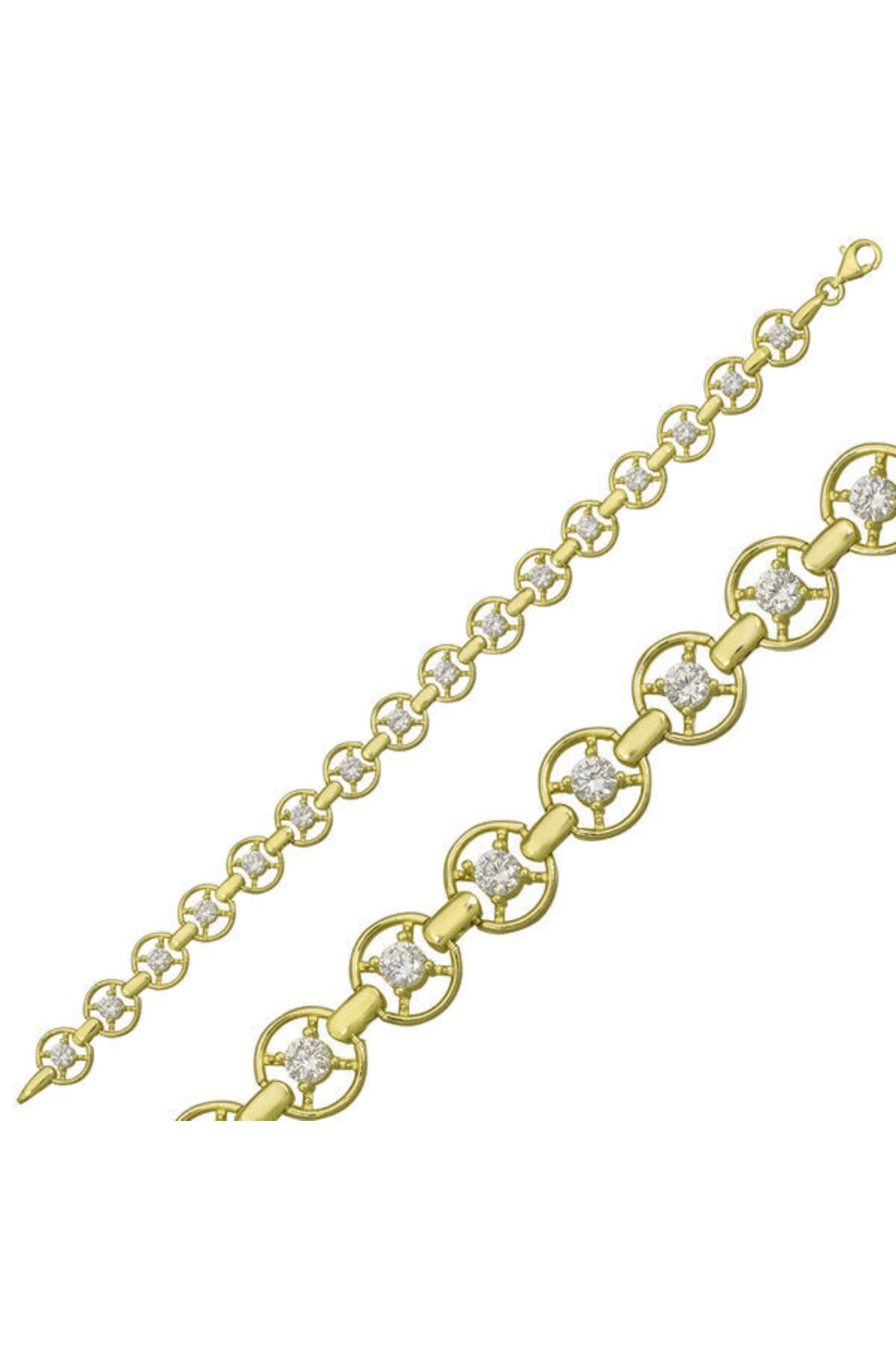 shop Su Yolu Gold Yuvarlak 925 Ayar Gümüş Bileklik