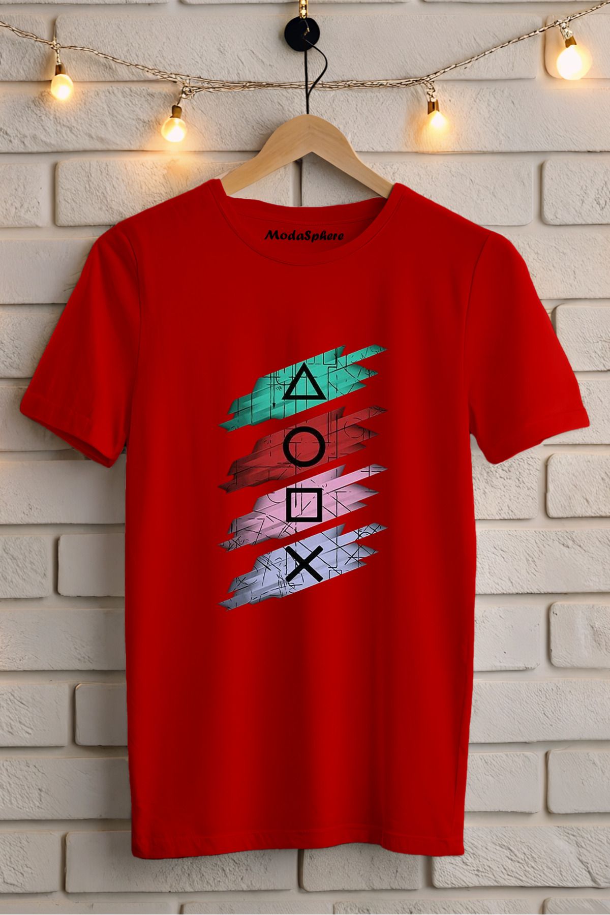 ModaSphere Squid Game Sembol Baskılı Unisex Oversize Tişört
