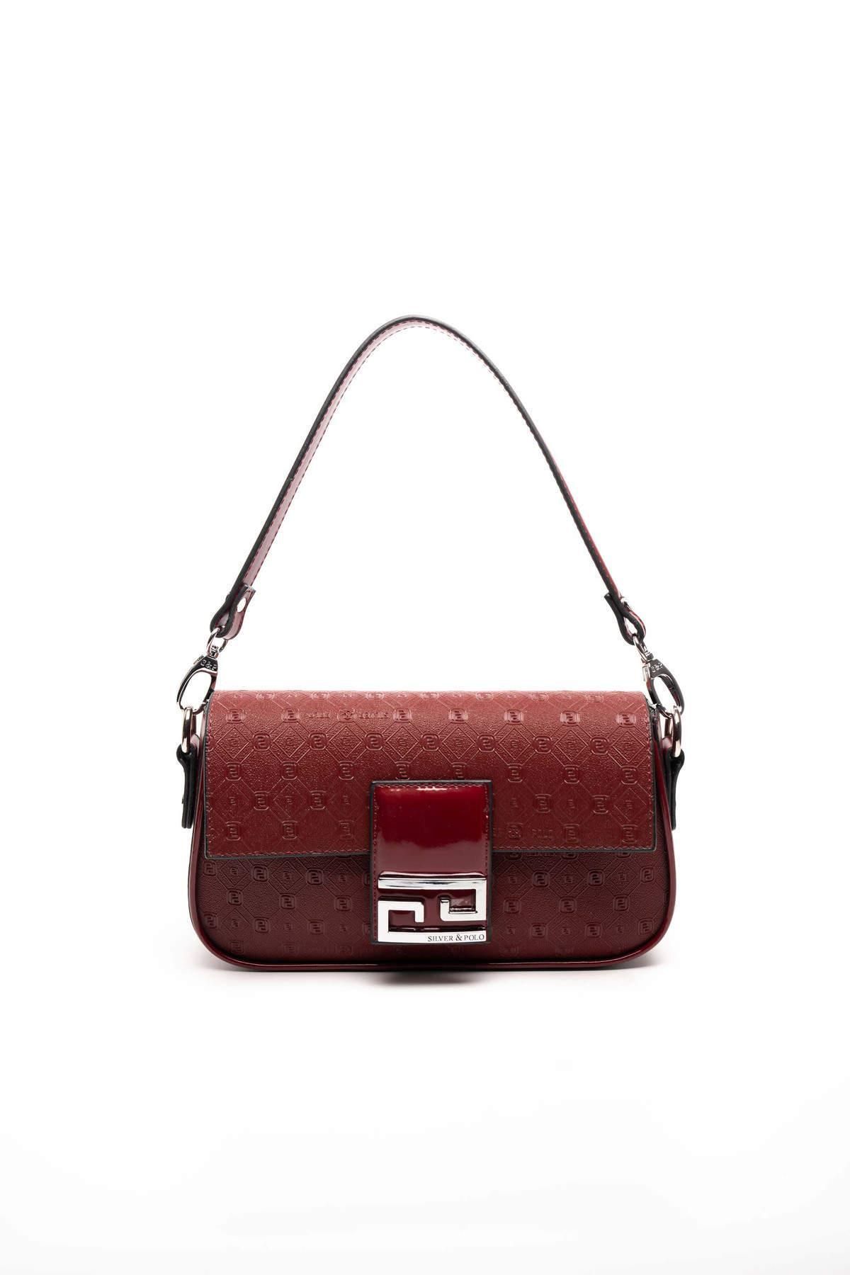 Silver Polo Silver & Polo SP1179 Çapraz Çanta Bordo-Zara Bordo-Rugan Bordo