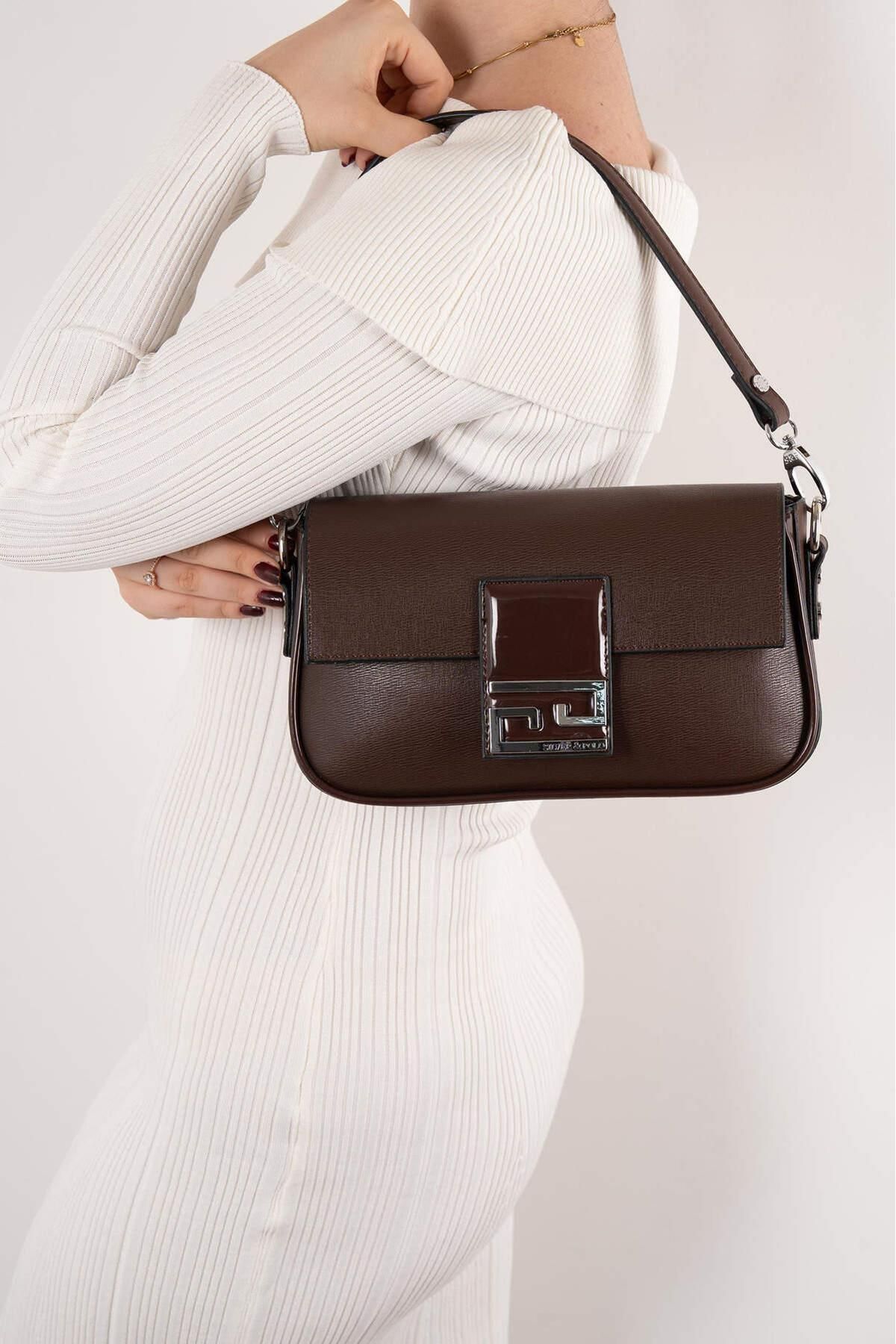 Silver Polo Silver & Polo SP1179 Çapraz Çanta Kahve-Kahve-Rugan Kahve