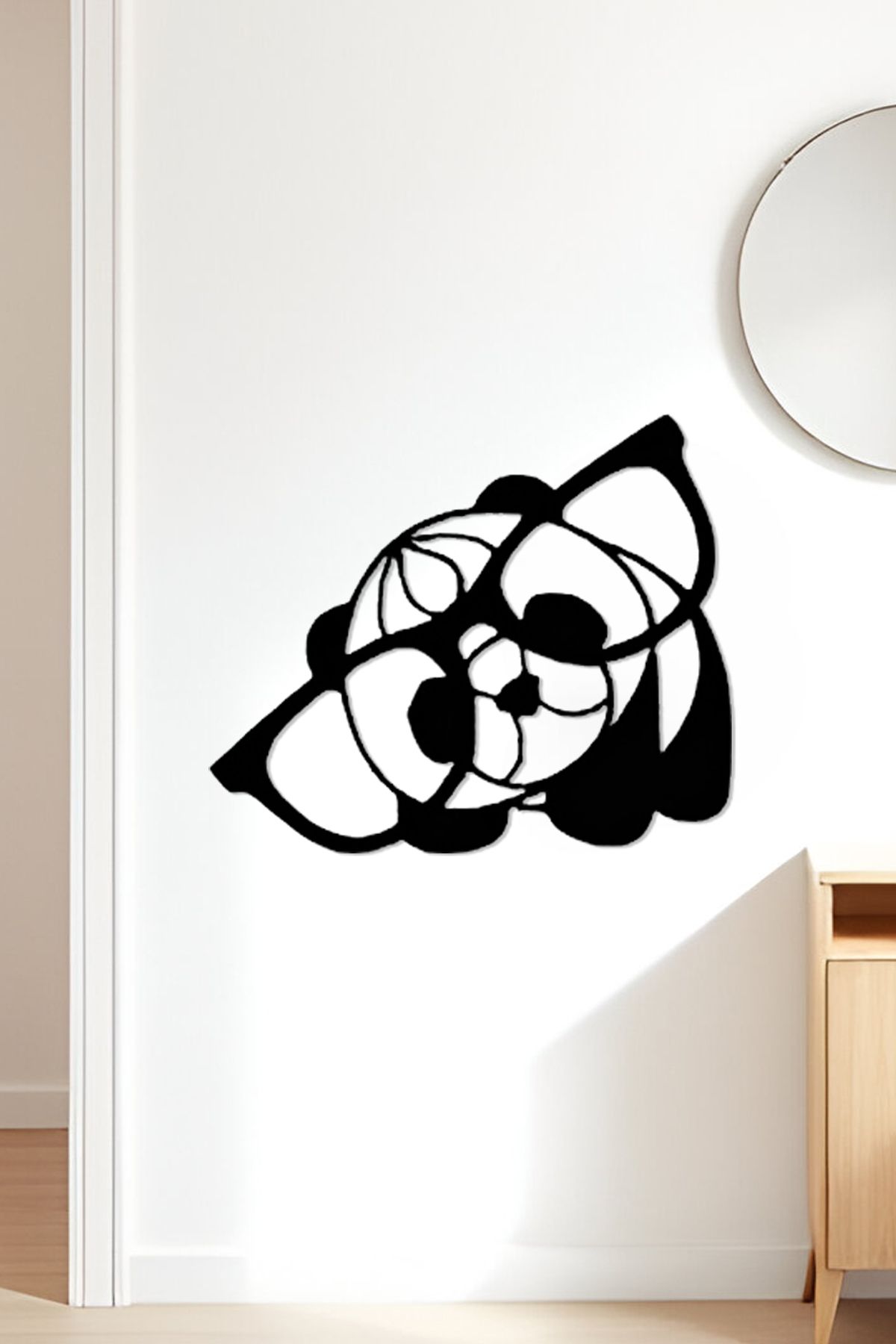 oalpo Sevimli Panda Modern Dekoratif Tablo, Dolap, Duvar ve Kapı Üzerine Uygun, 3D Baskı, 20cm