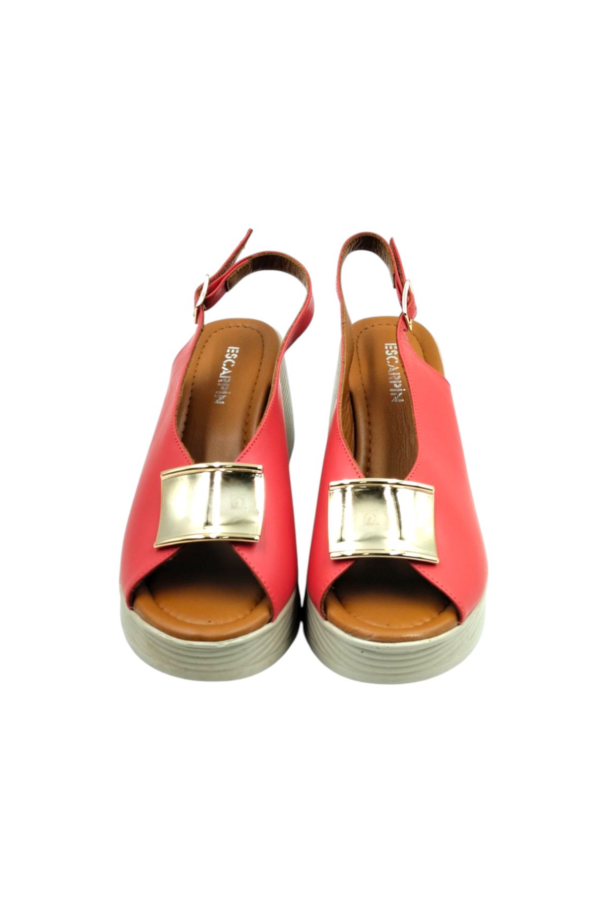 Escarpinshoes KADIN HAKİKİ DERİ DOLGU TABAN ÖN ARKA AÇIK RAHAT ŞIK AYAKKABI