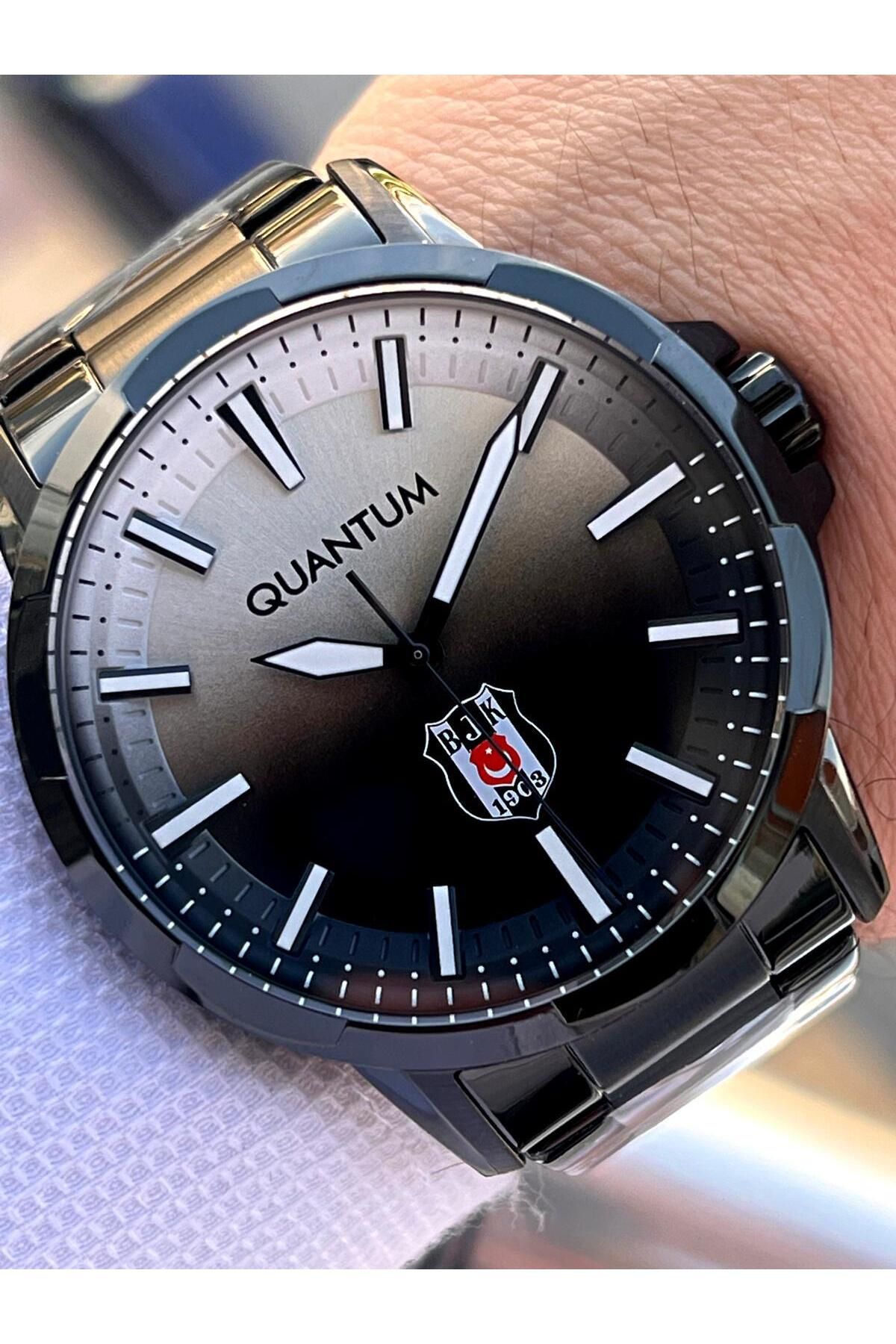 Quantum Beşiktaş Lisanslı Kasa Ve Kordon Çelik İç Fonksiyonları Taraftar Kol Saat BJK1903.630
