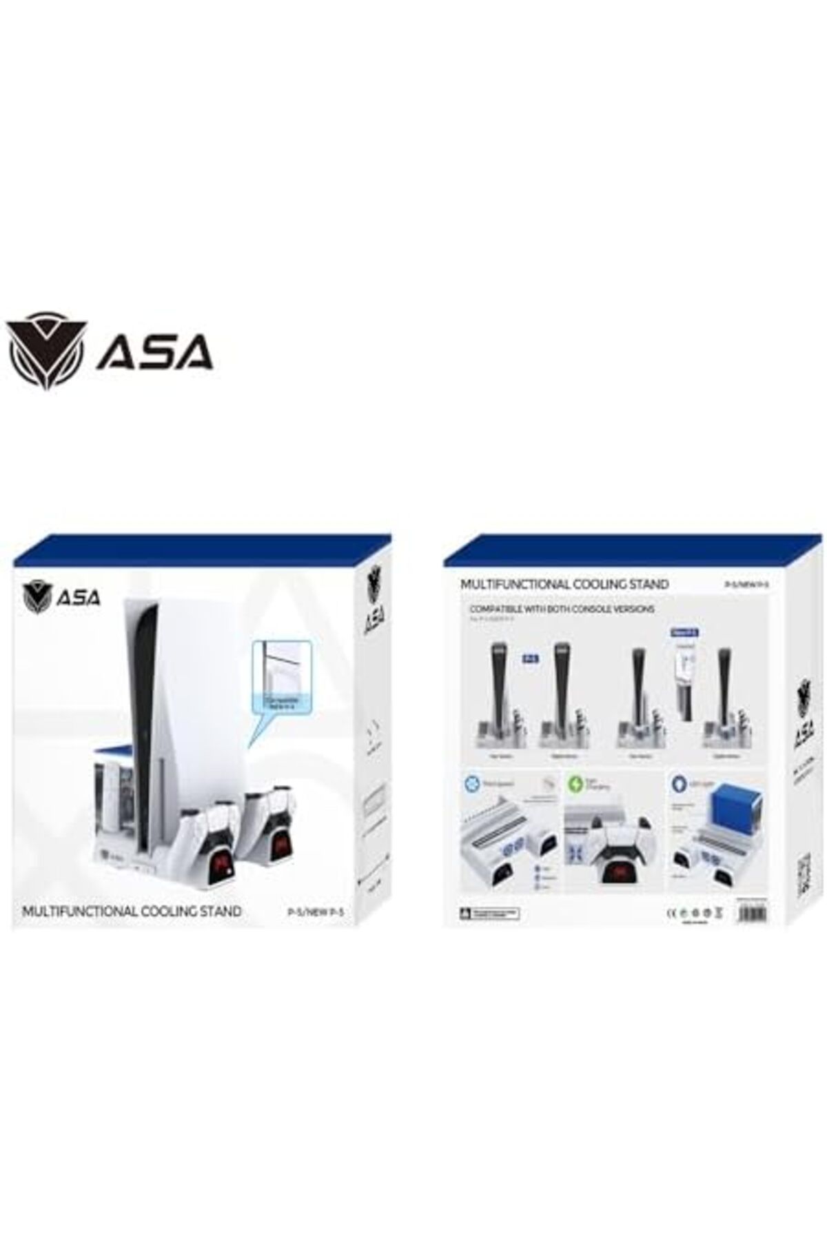 ASA-Dual Fast Charging Station For Ps5 Console With Game Storage Vertical Stand 5