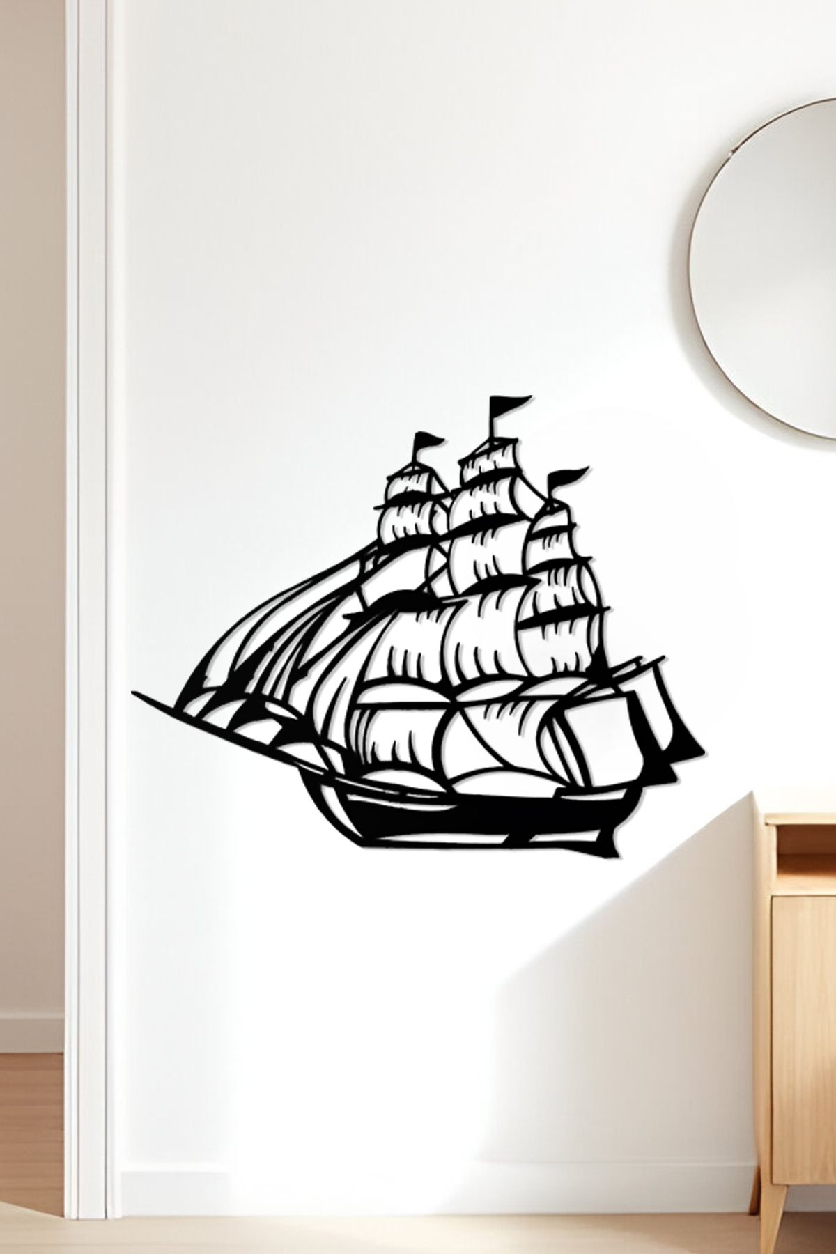 oalpo Yelkenler Fora Modern Dekoratif Tablo, Dolap, Duvar ve Kapı Üzerine Uygun, 3D Baskı, 20cm