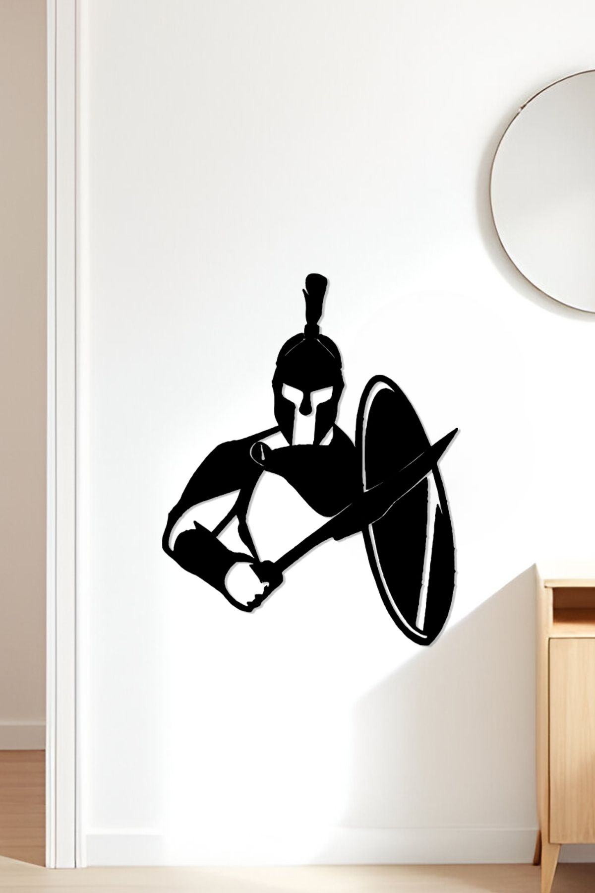 oalpo Savaşçı Modern Dekoratif Tablo, Dolap, Duvar ve Kapı Üzerine Uygun, 3D Baskı, 20cm
